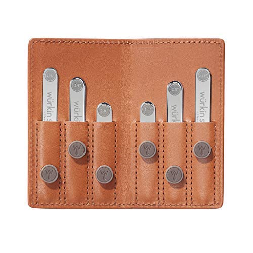 Würkin Stiffs Assorted Power Stays Magnet Collar Stay Travel Set Leather Wallet Case | Gift for Men | Seen on Shark Tank