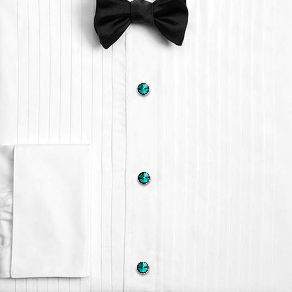 Cufflinks for Men with 4/6 pcs Shirt Studs Set, Gift Box Packed