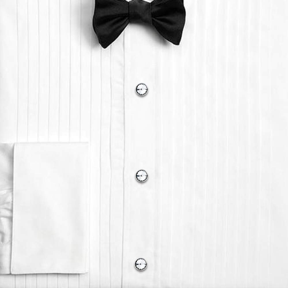 Cufflinks for Men with 4/6 pcs Shirt Studs Set, Gift Box Packed