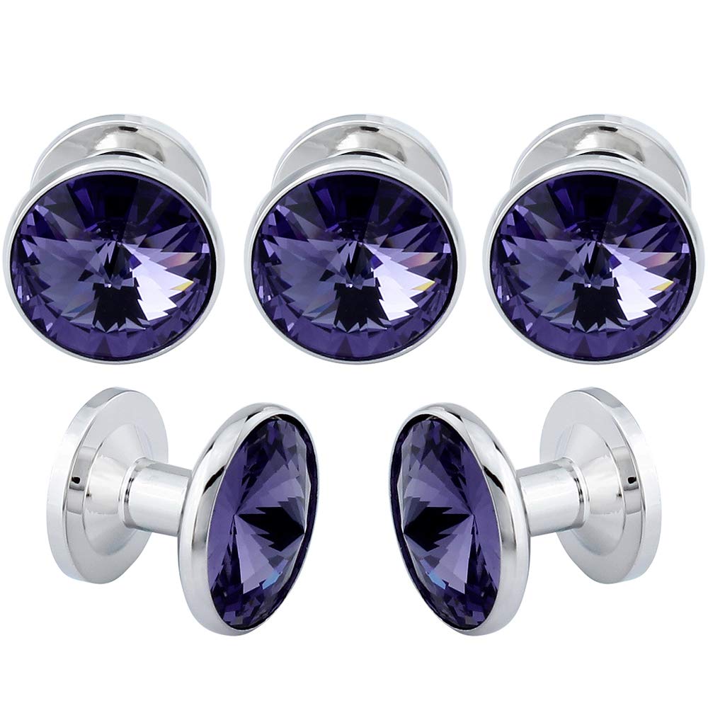 Cufflinks for Men with 4/6 pcs Shirt Studs Set, Gift Box Packed