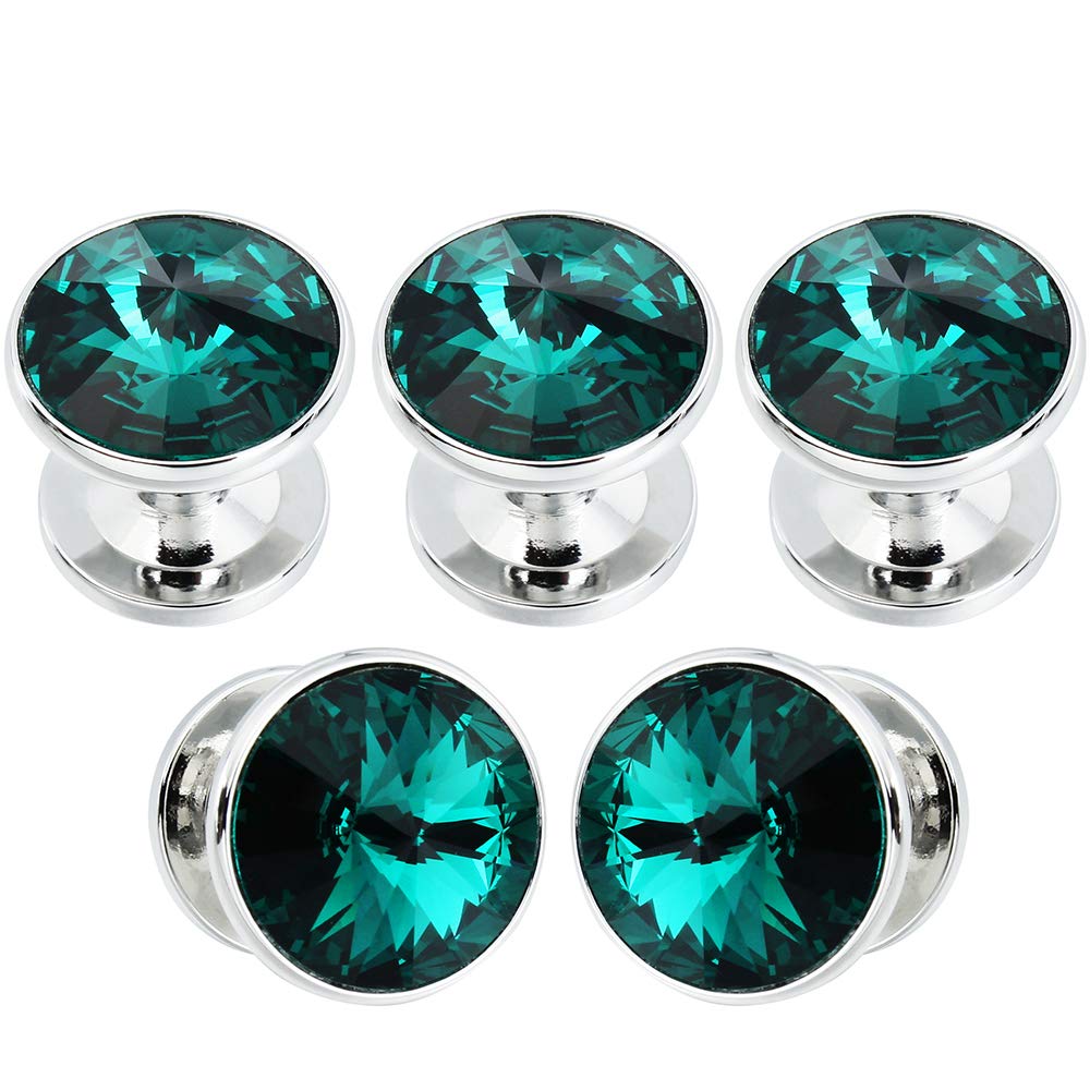 Cufflinks for Men with 4/6 pcs Shirt Studs Set, Gift Box Packed