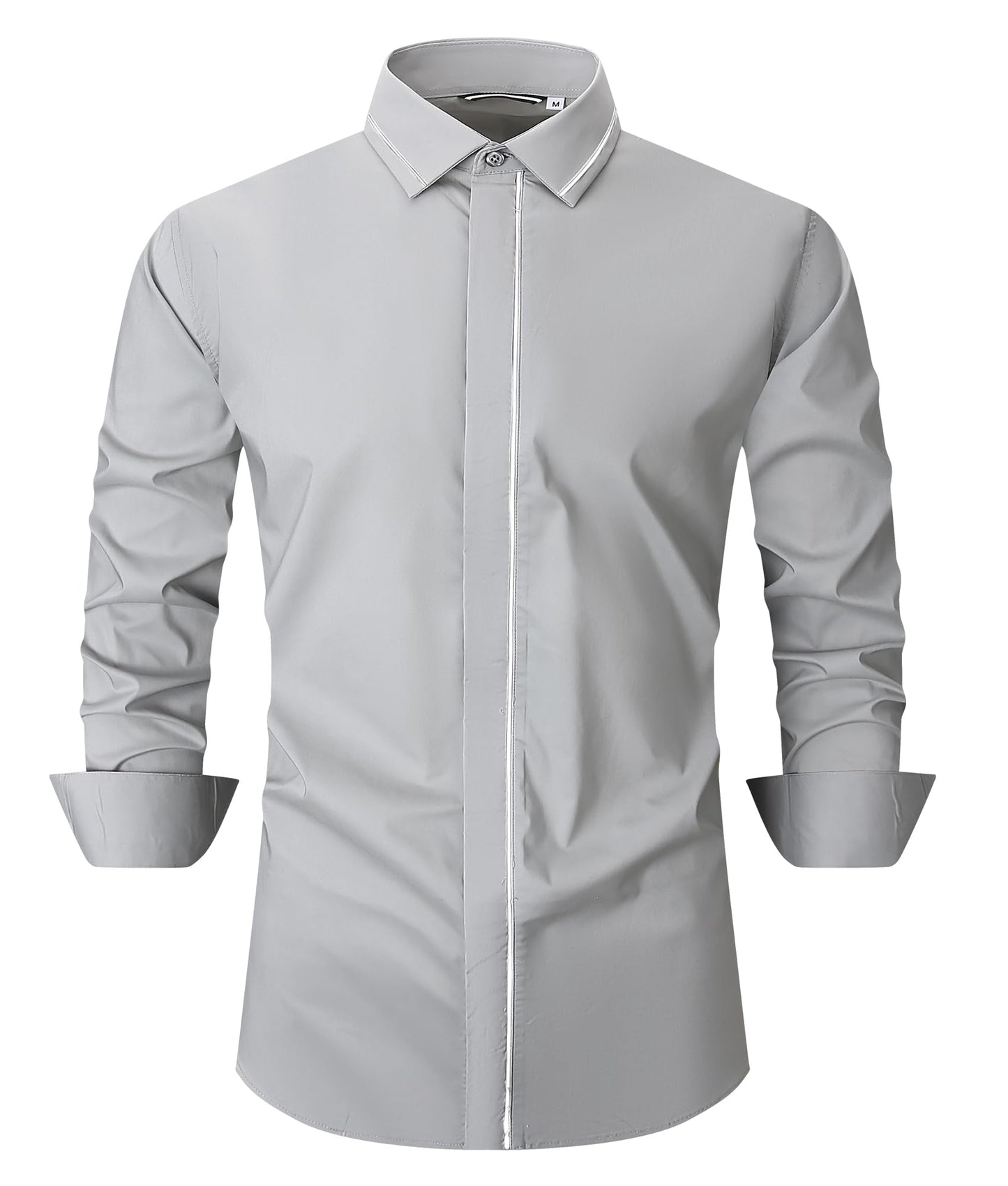 Alex Vando Mens Dress Shirt Wrinkle Free Regular Fit 4-Way Stretch Button Down Shirts