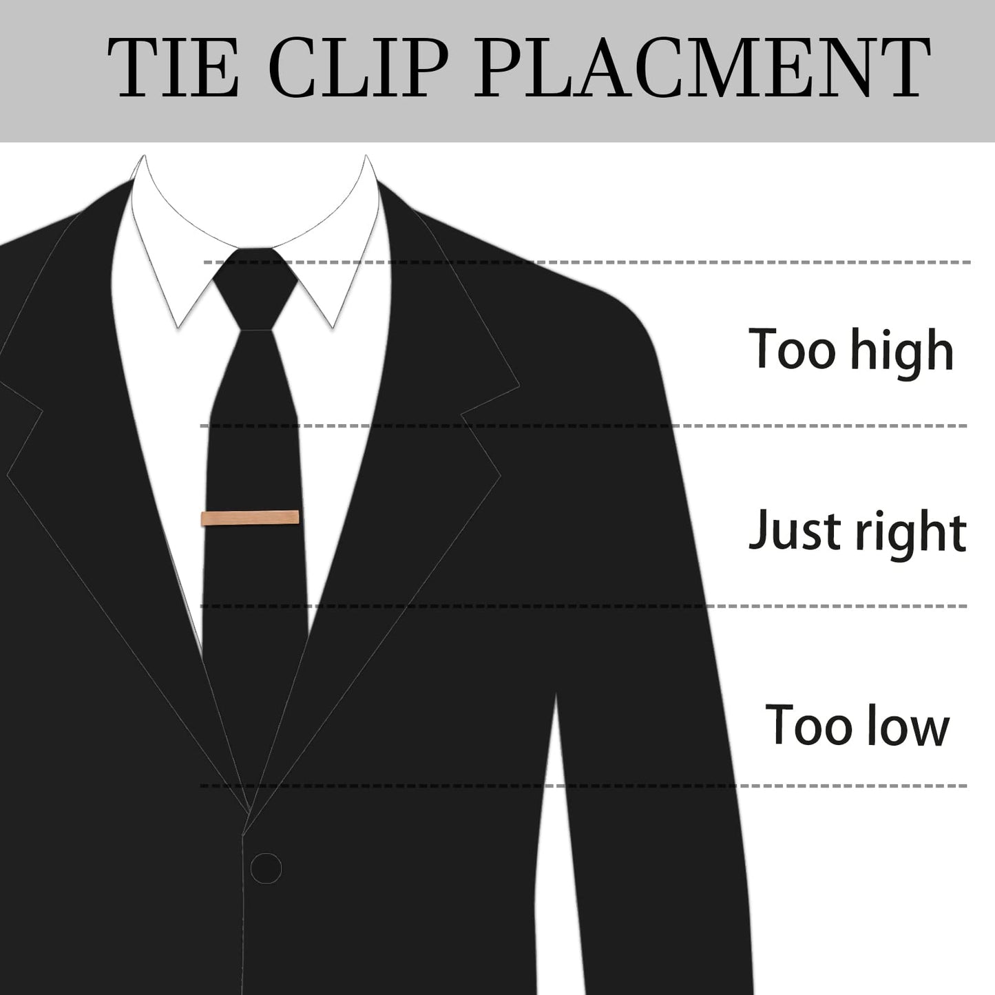 2 inch Tie Clip for Men in 1pcs/ 3pcs/4 pcs