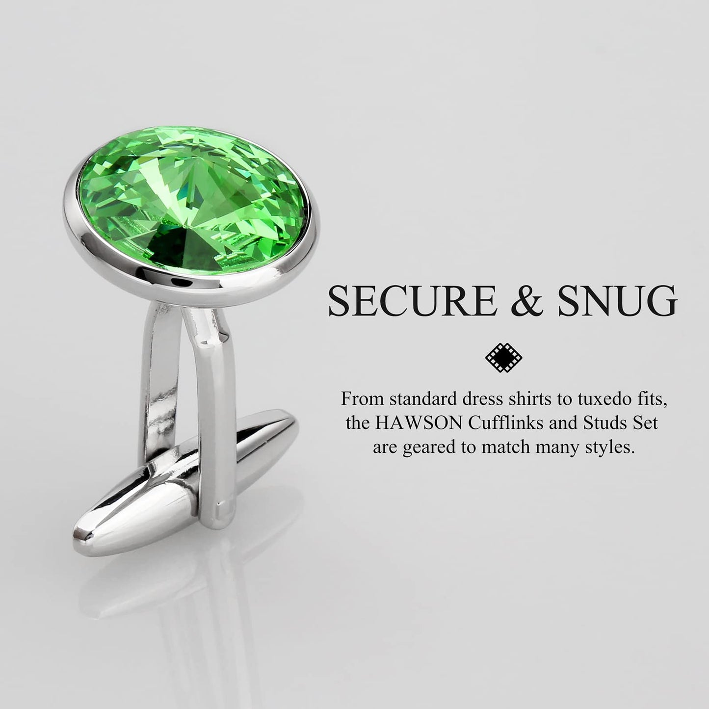 Cufflinks for Men with 4/6 pcs Shirt Studs Set, Gift Box Packed