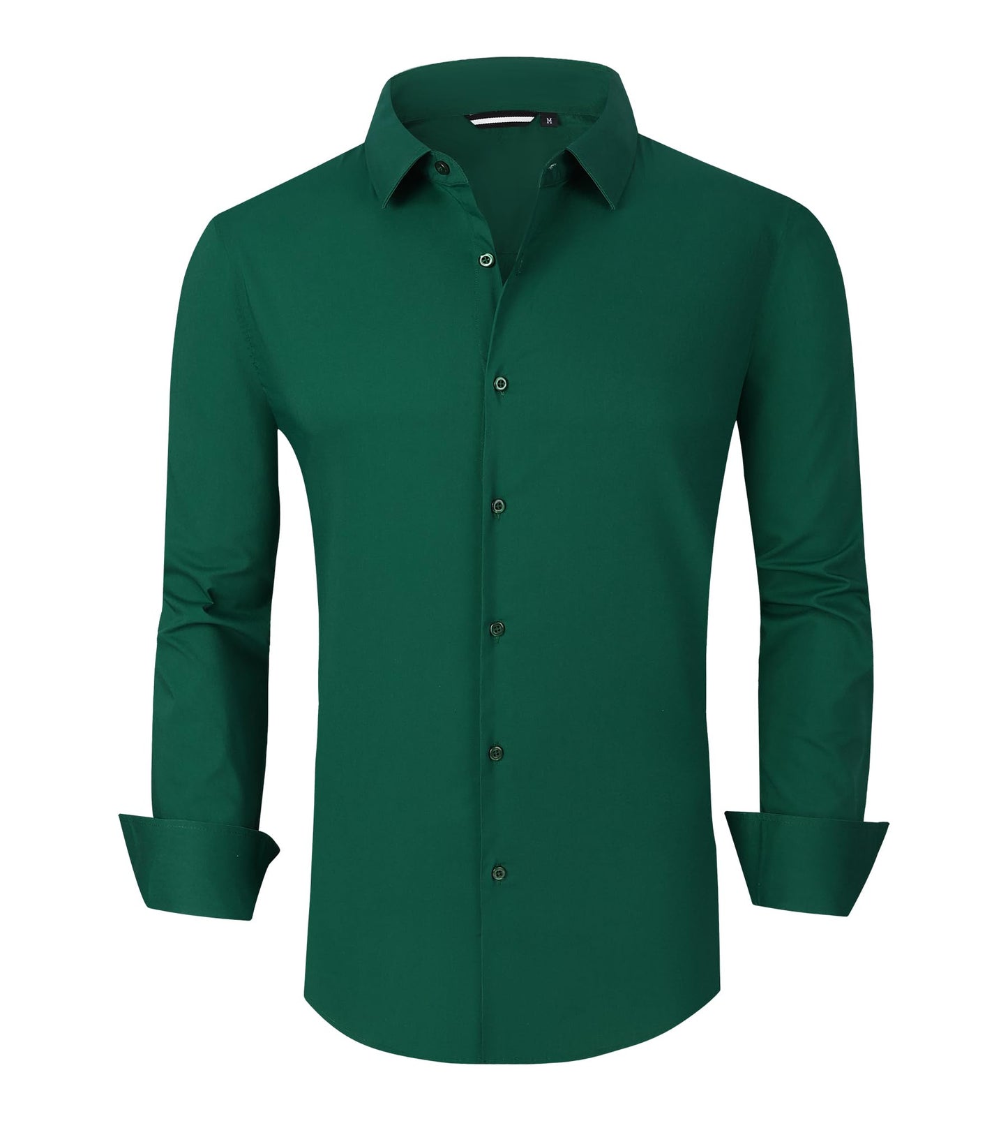 Alex Vando Mens Dress Shirt Wrinkle Free Regular Fit 4-Way Stretch Button Down Shirts