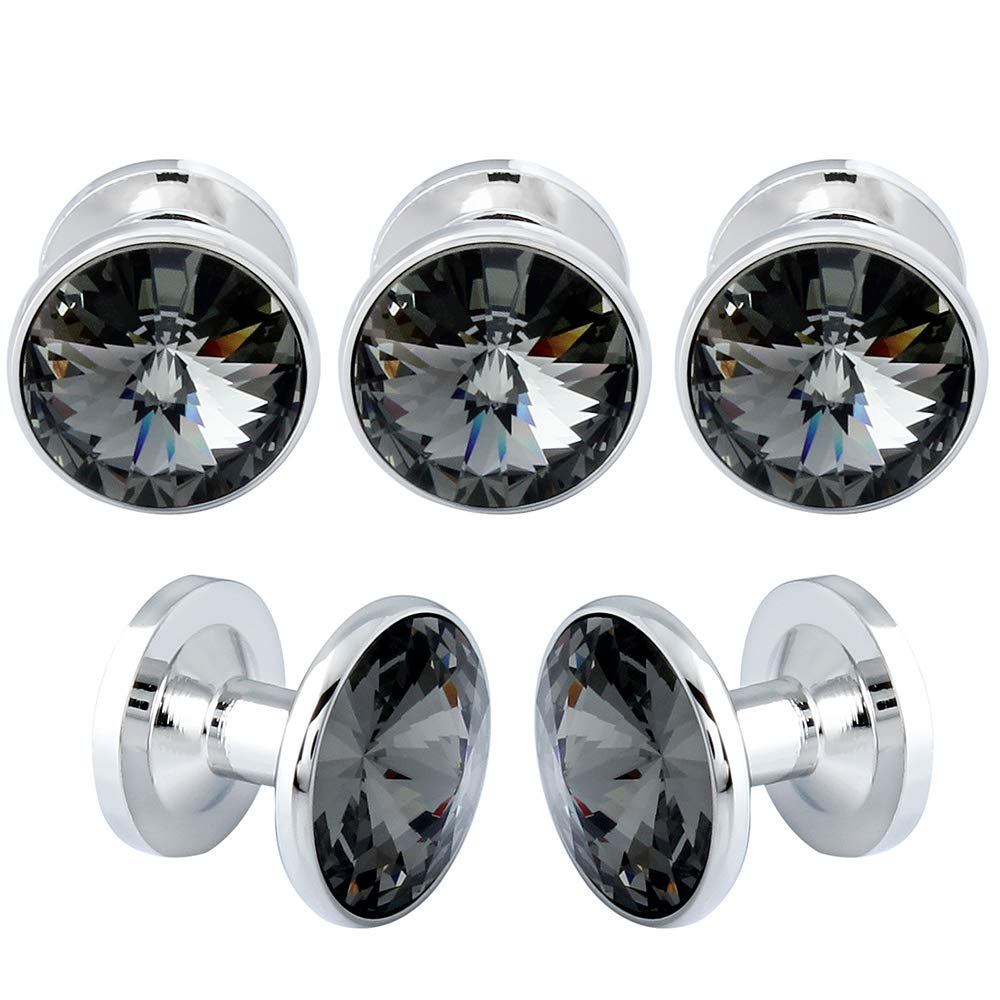 Cufflinks for Men with 4/6 pcs Shirt Studs Set, Gift Box Packed