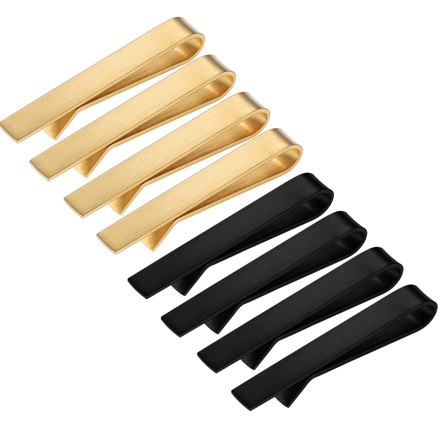 Skinny Tie Clip Bar Set, 2 Inch Tie Clip for Men - Wedding, Meeting, Party Gift Set