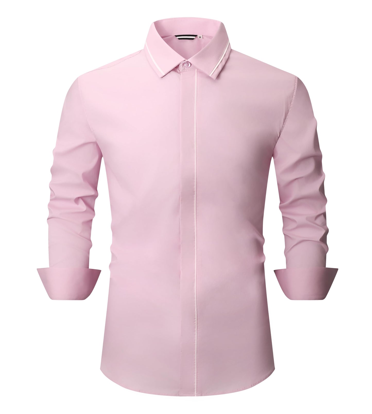 Alex Vando Mens Dress Shirt Wrinkle Free Regular Fit 4-Way Stretch Button Down Shirts