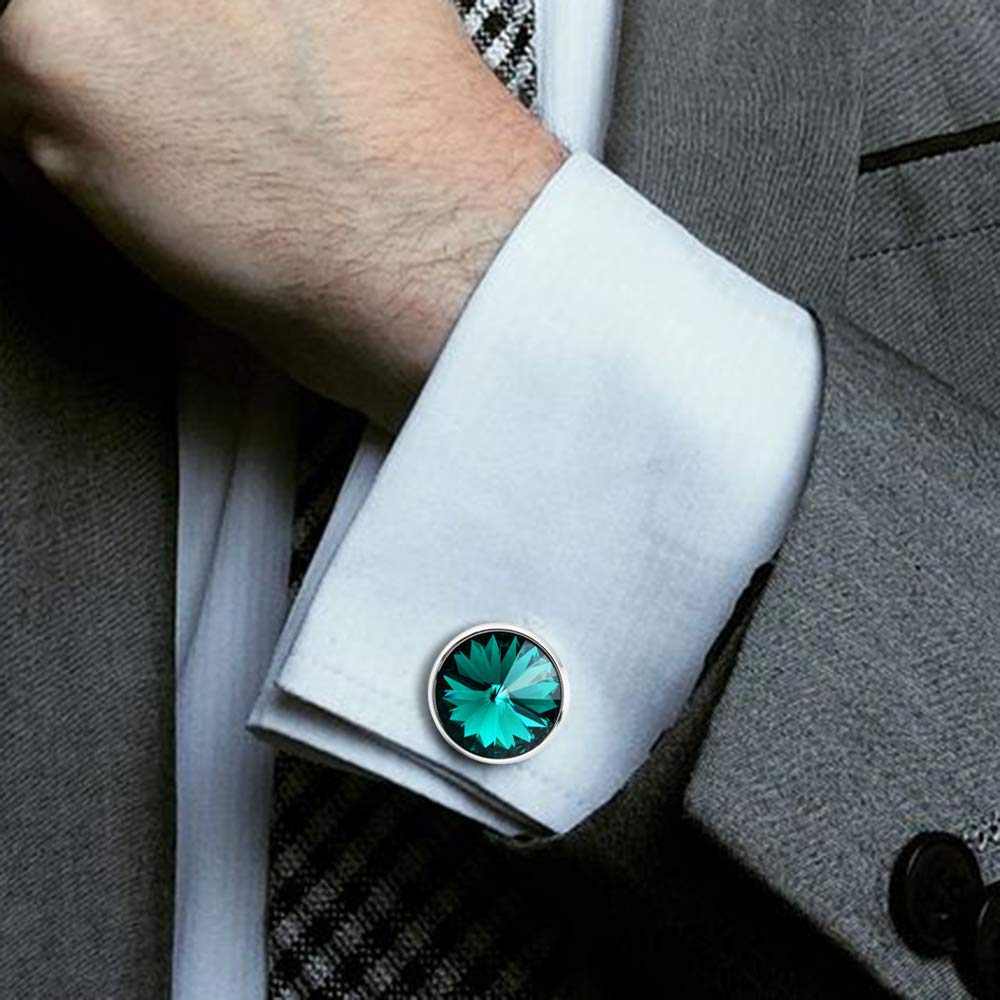 Cufflinks for Men with 4/6 pcs Shirt Studs Set, Gift Box Packed