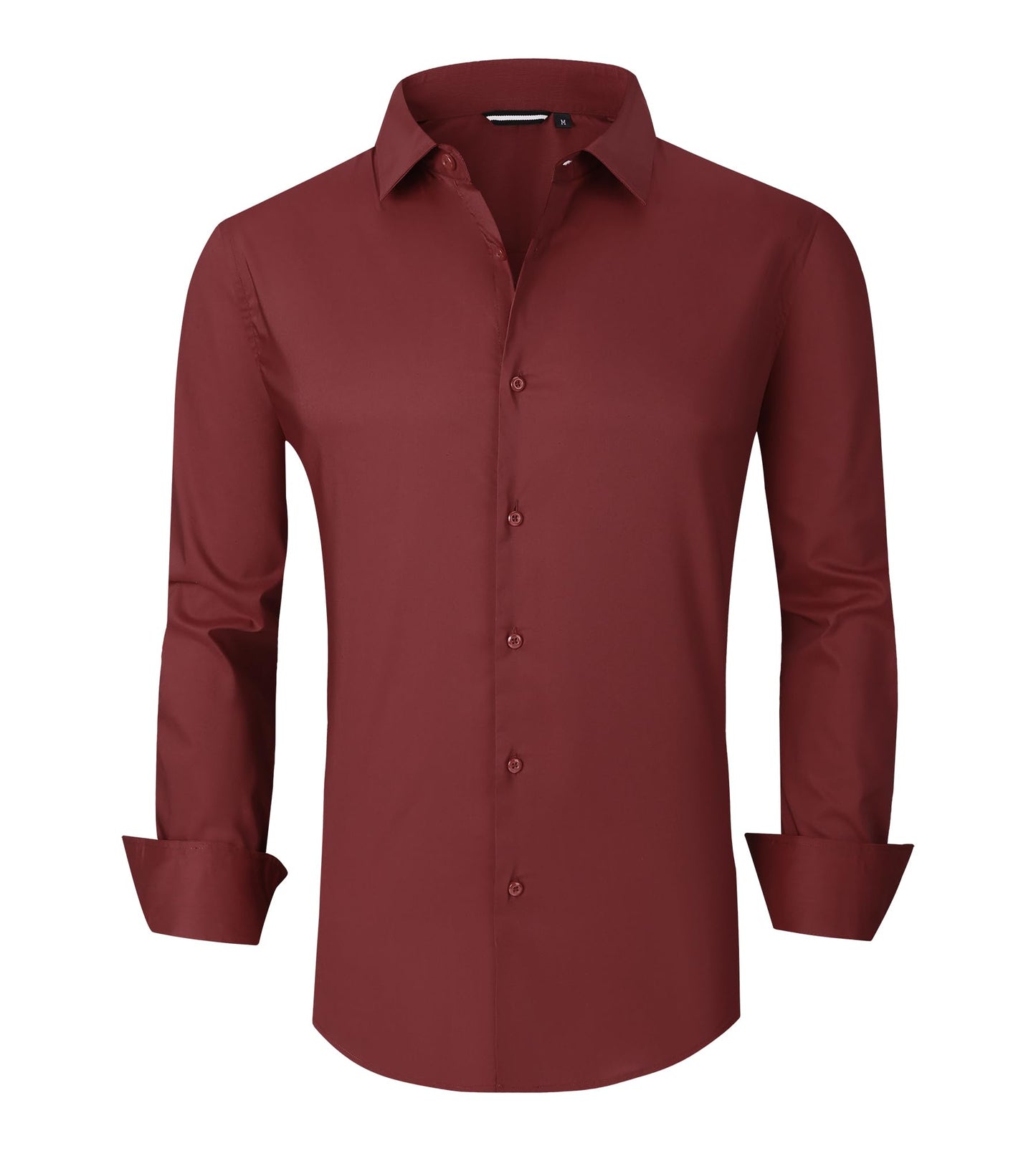 Alex Vando Mens Dress Shirt Wrinkle Free Regular Fit 4-Way Stretch Button Down Shirts