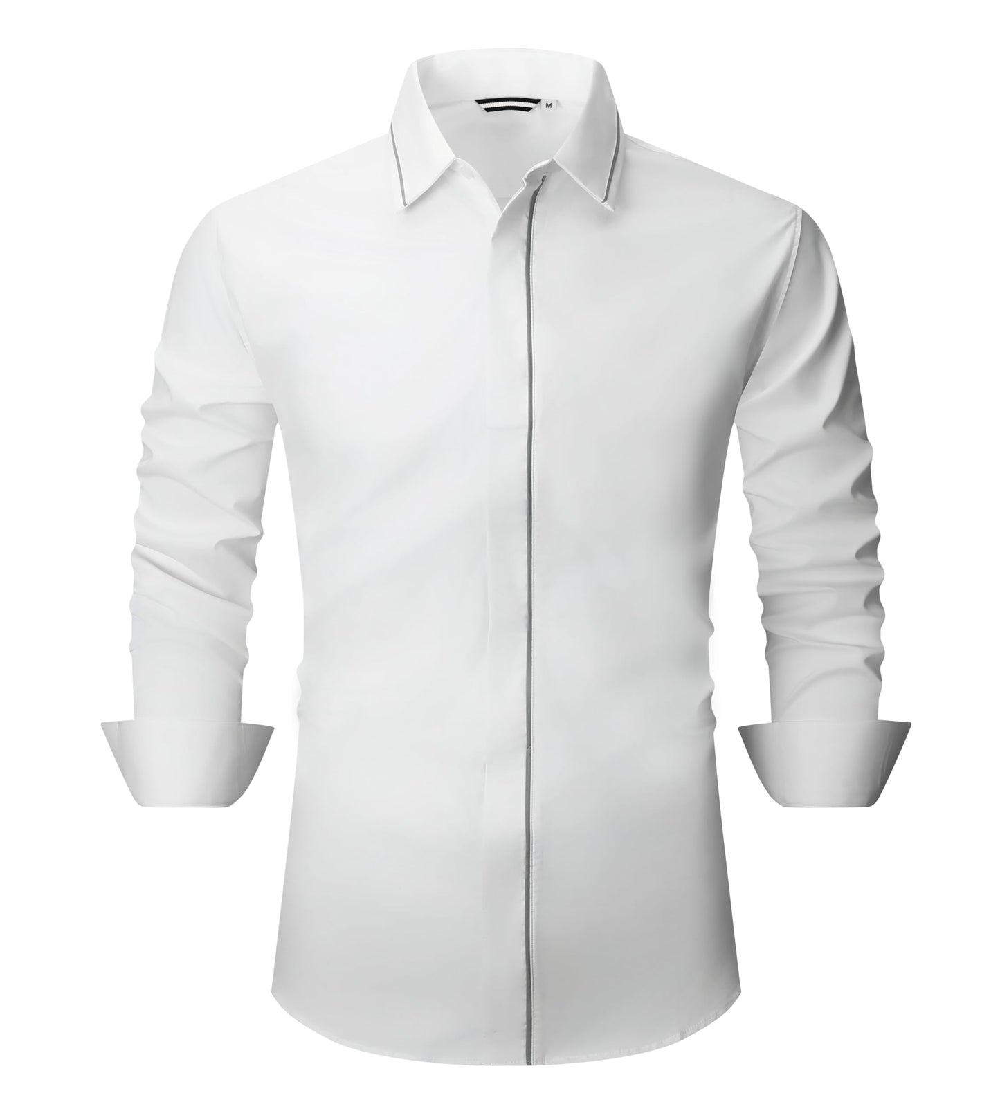 Alex Vando Mens Dress Shirt Wrinkle Free Regular Fit 4-Way Stretch Button Down Shirts