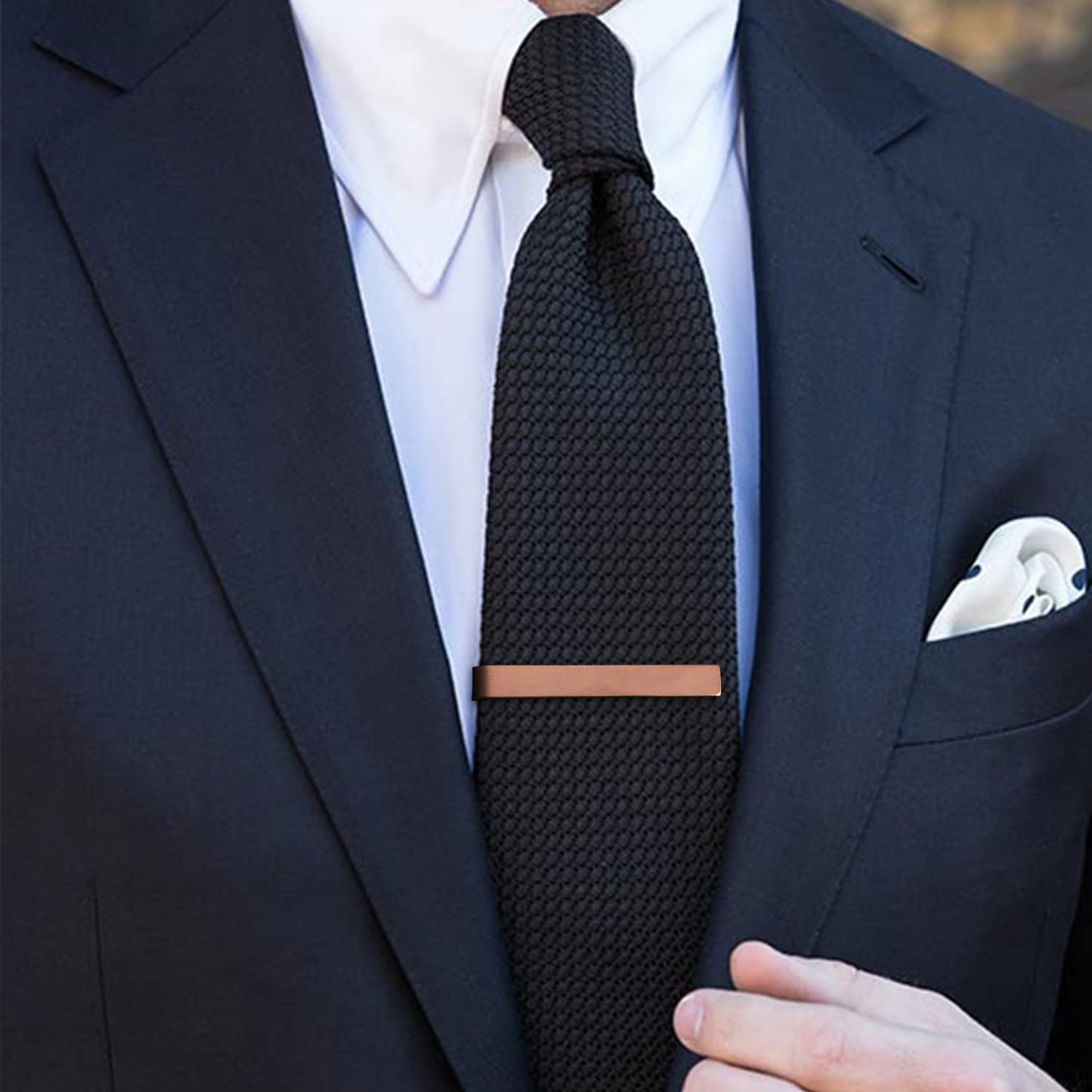 Skinny Tie Clip Bar Set, 2 Inch Tie Clip for Men - Wedding, Meeting, Party Gift Set