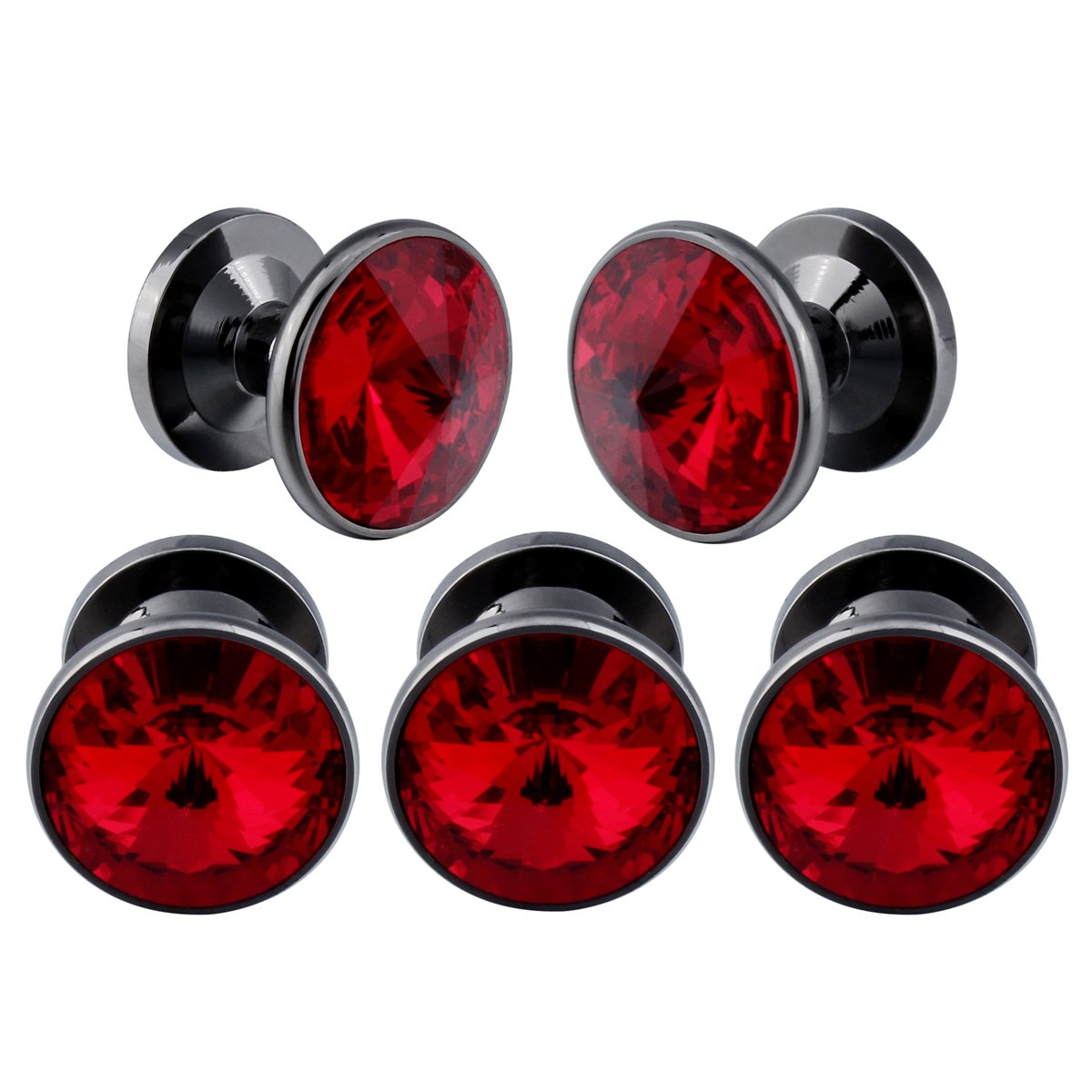 Cufflinks for Men with 4/6 pcs Shirt Studs Set, Gift Box Packed