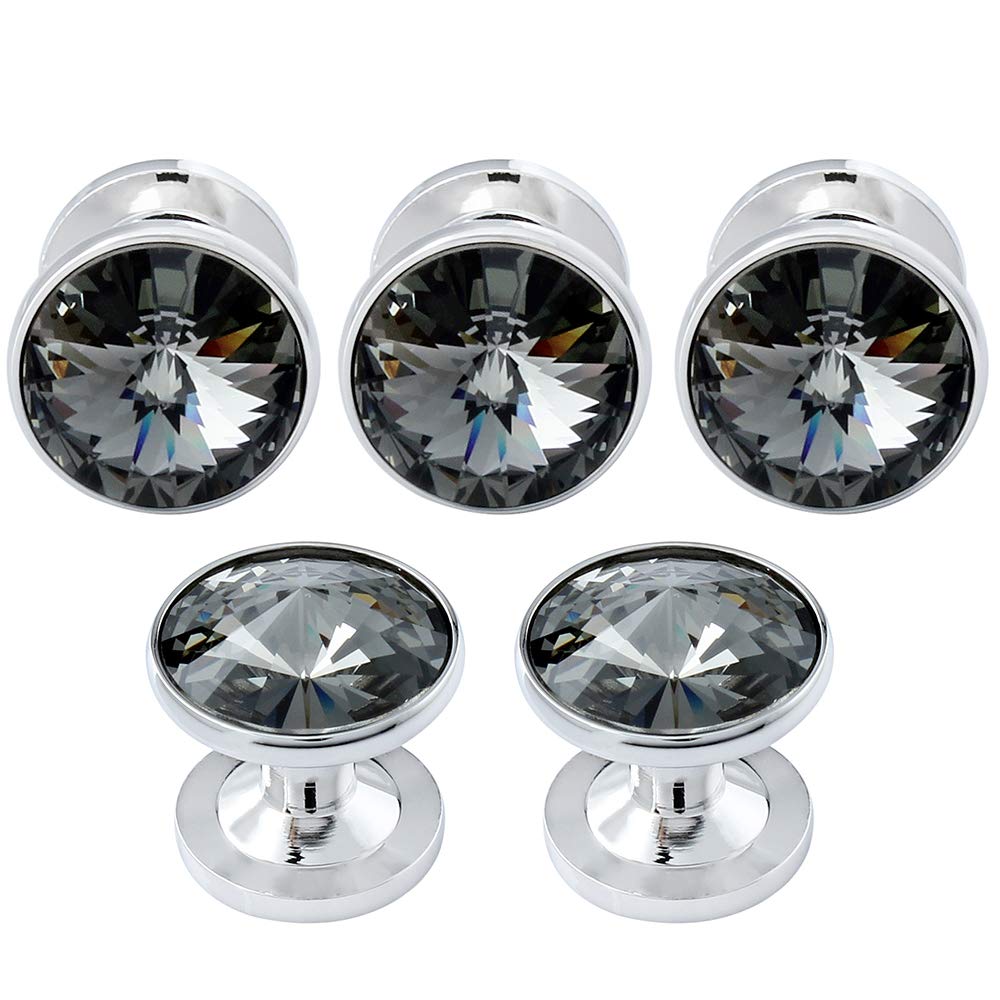 Cufflinks for Men with 4/6 pcs Shirt Studs Set, Gift Box Packed