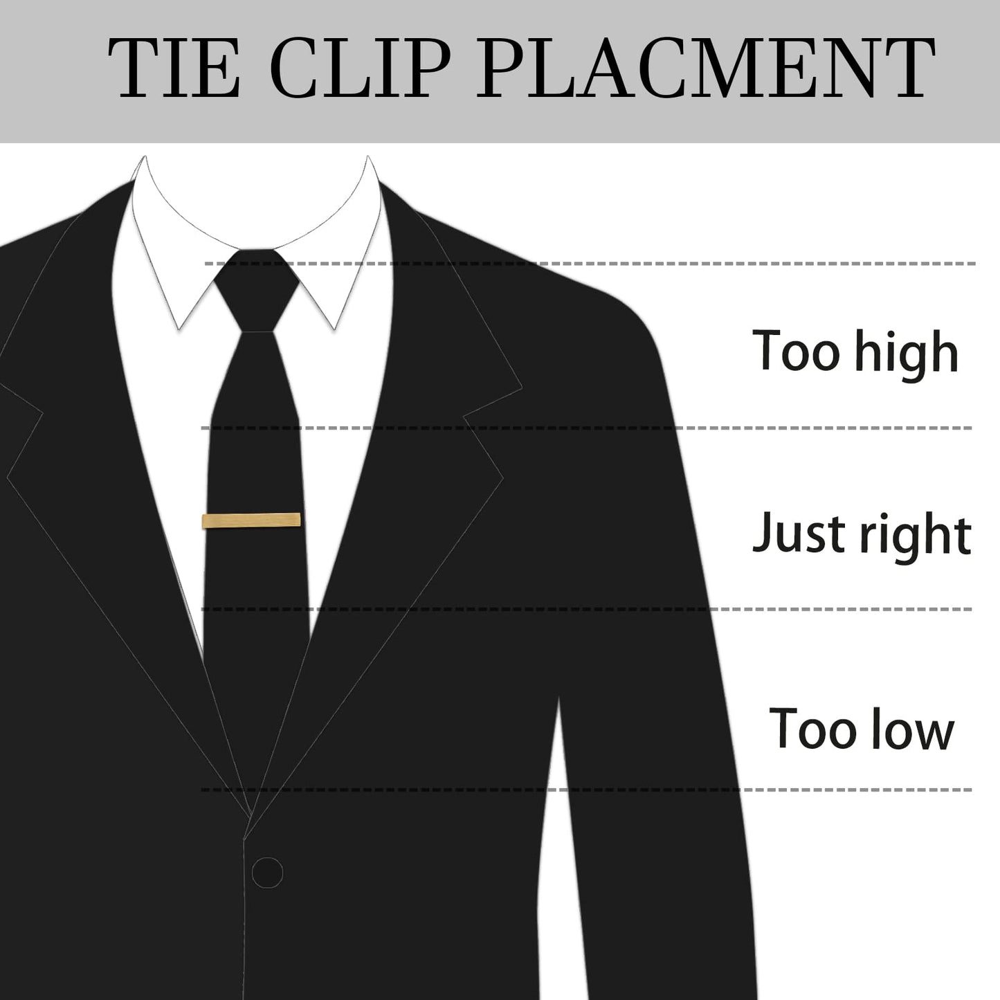 2 inch Tie Clip for Men in 1pcs/ 3pcs/4 pcs
