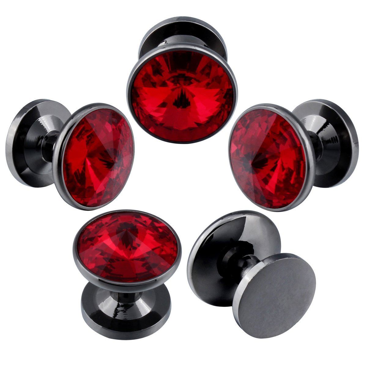 Cufflinks for Men with 4/6 pcs Shirt Studs Set, Gift Box Packed