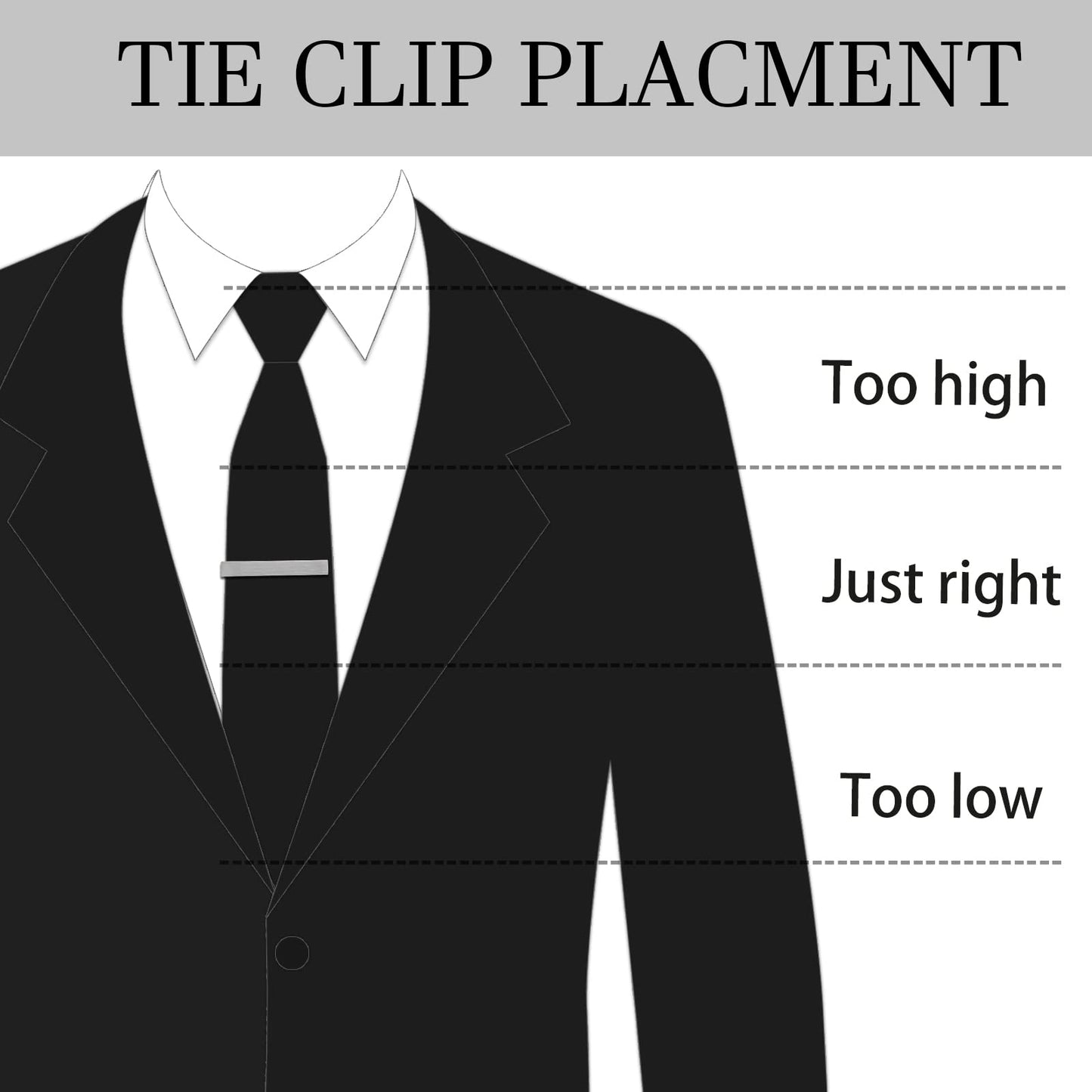2 inch Tie Clip for Men in 1pcs/ 3pcs/4 pcs