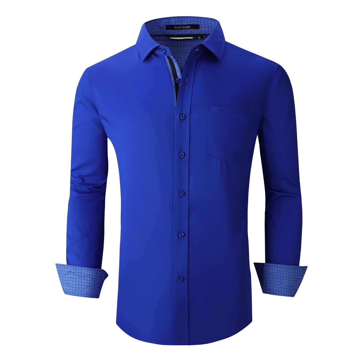Alex Vando Mens Bamboo Dress Shirts Wrinkle Free Regular Fit Stretch Button Down Shirt