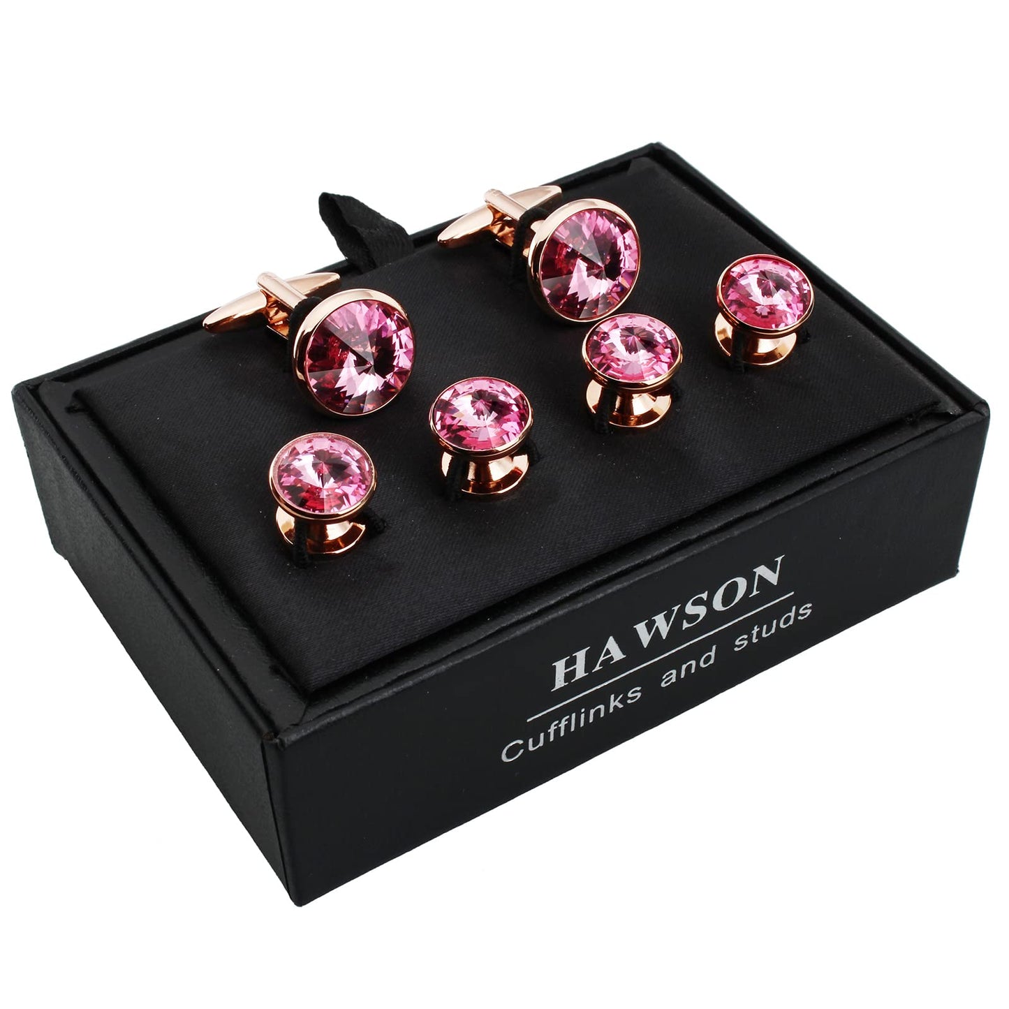 Cufflinks for Men with 4/6 pcs Shirt Studs Set, Gift Box Packed