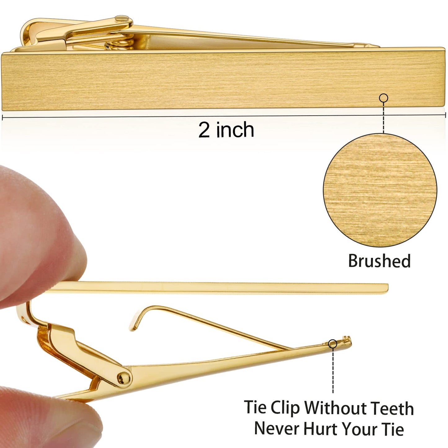 2 inch Tie Clip for Men in 1pcs/ 3pcs/4 pcs