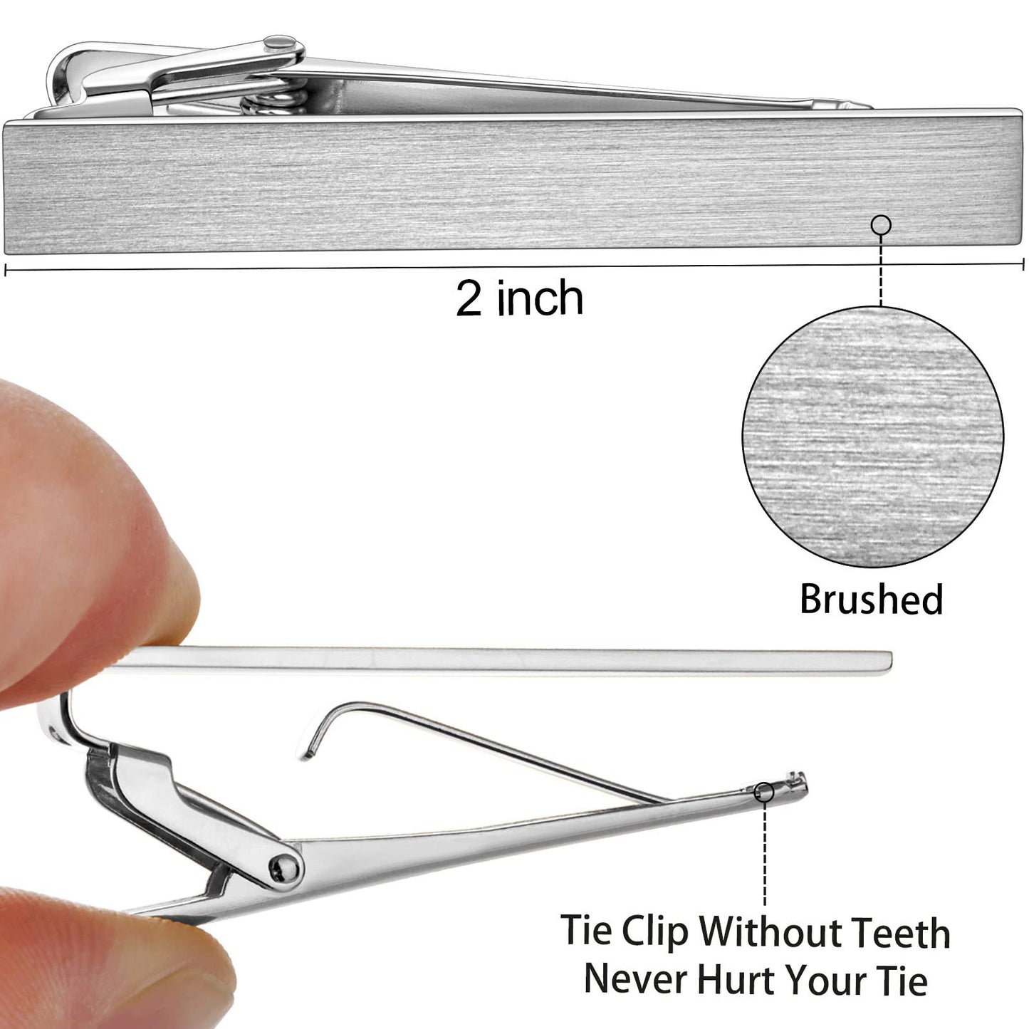 2 inch Tie Clip for Men in 1pcs/ 3pcs/4 pcs