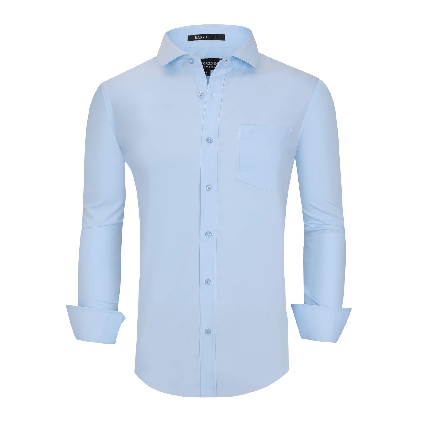 Alex Vando Mens Bamboo Dress Shirts Wrinkle Free Regular Fit Stretch Button Down Shirt
