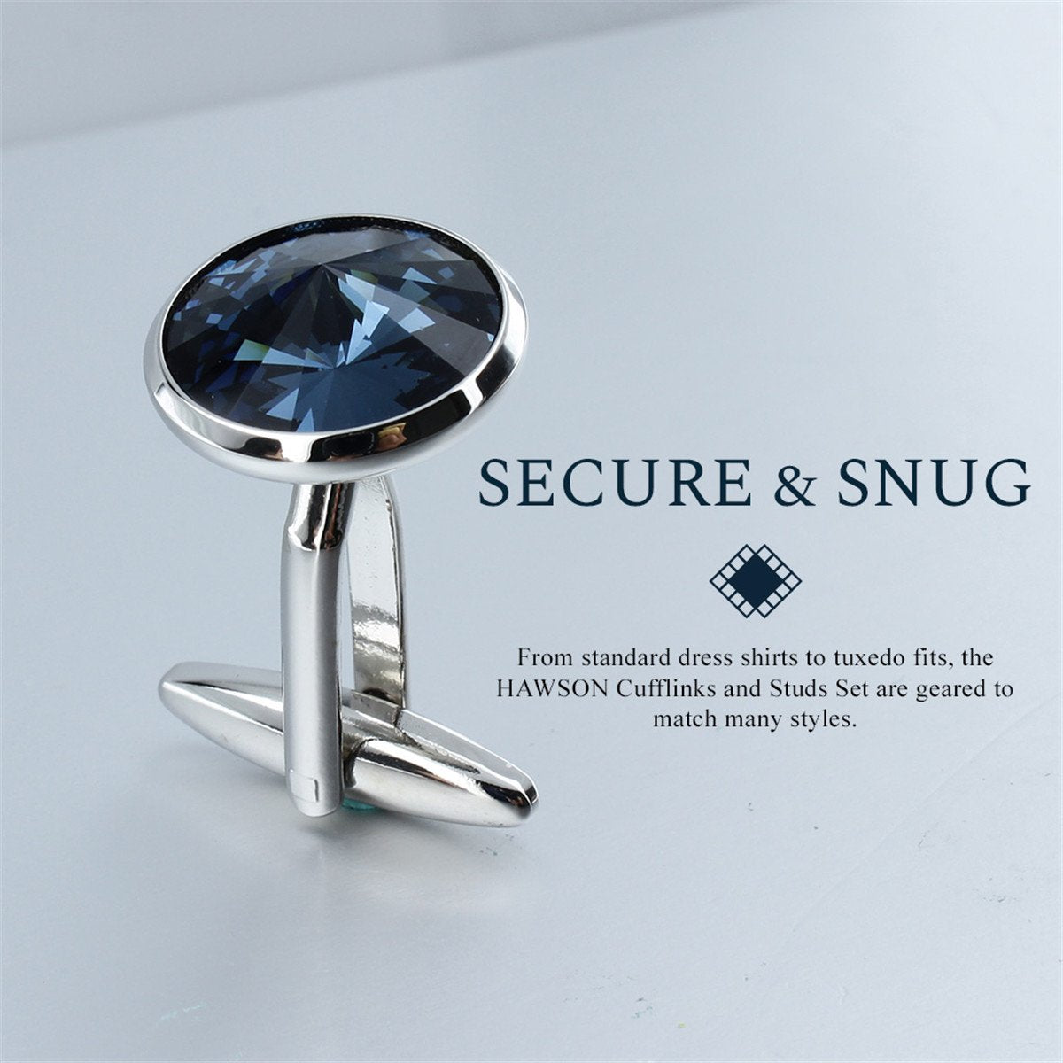 Cufflinks for Men with 4/6 pcs Shirt Studs Set, Gift Box Packed