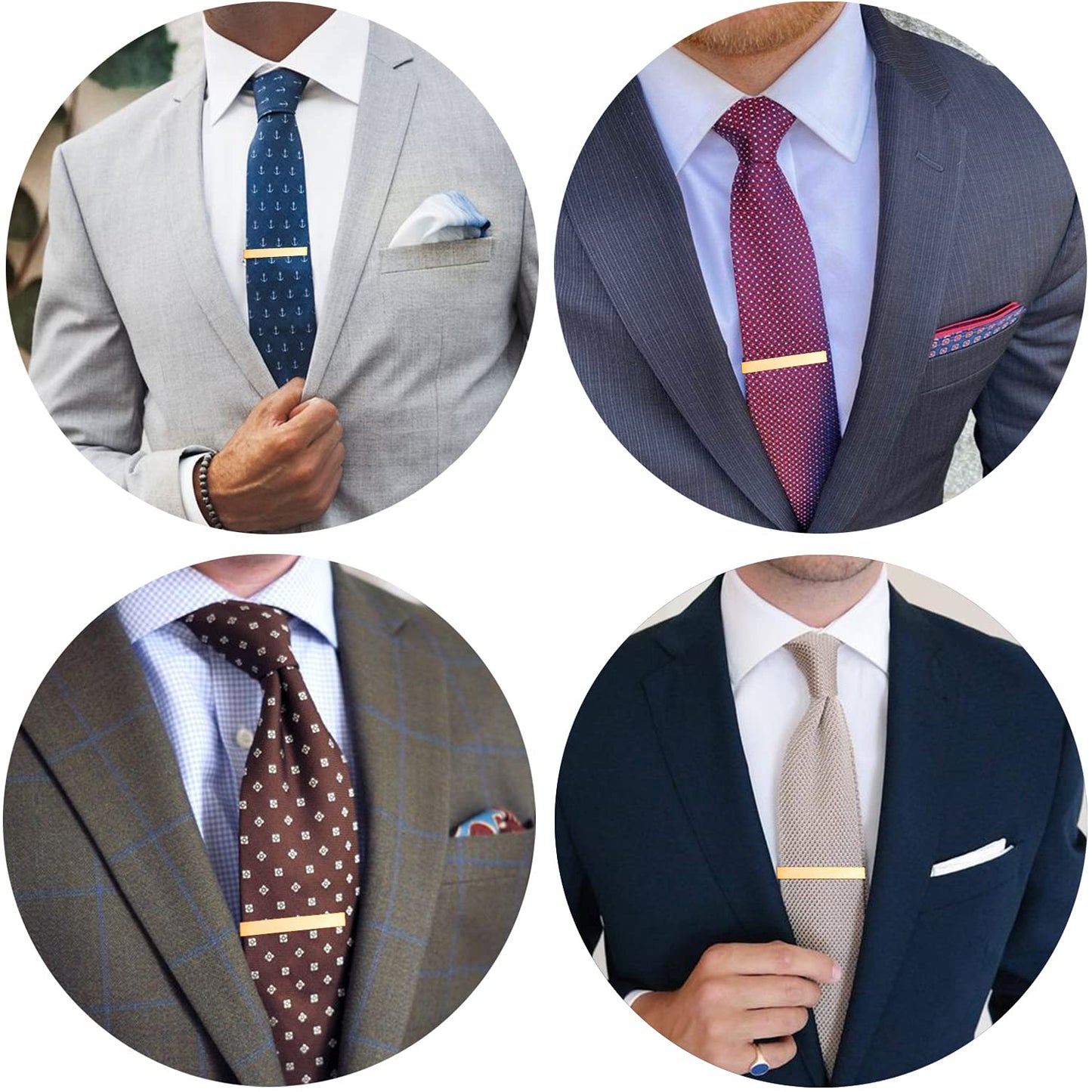 2 inch Tie Clip for Men in 1pcs/ 3pcs/4 pcs