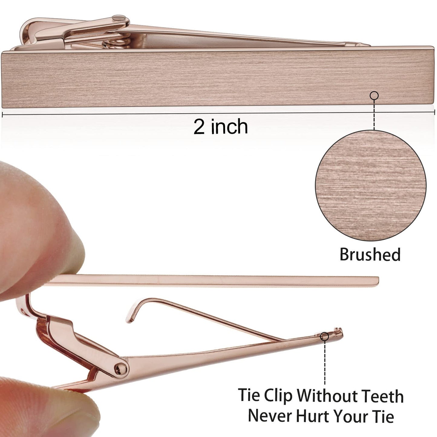 2 inch Tie Clip for Men in 1pcs/ 3pcs/4 pcs