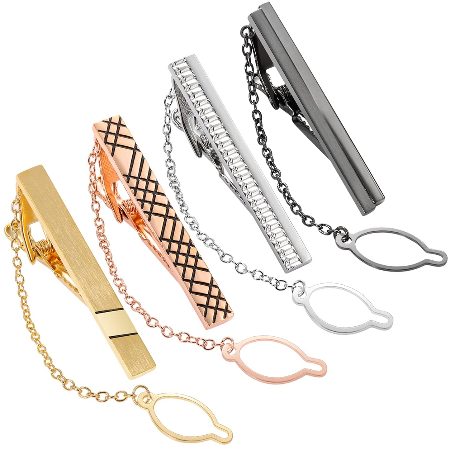 2 inch Tie Clip for Men in 1pcs/ 3pcs/4 pcs