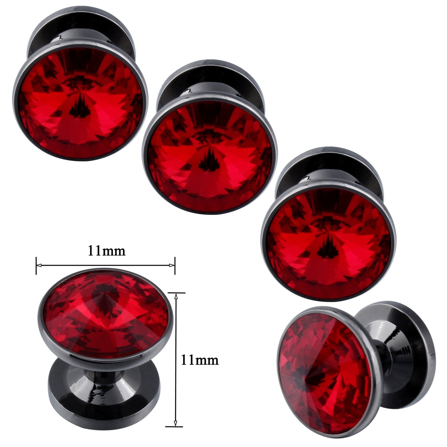 Cufflinks for Men with 4/6 pcs Shirt Studs Set, Gift Box Packed
