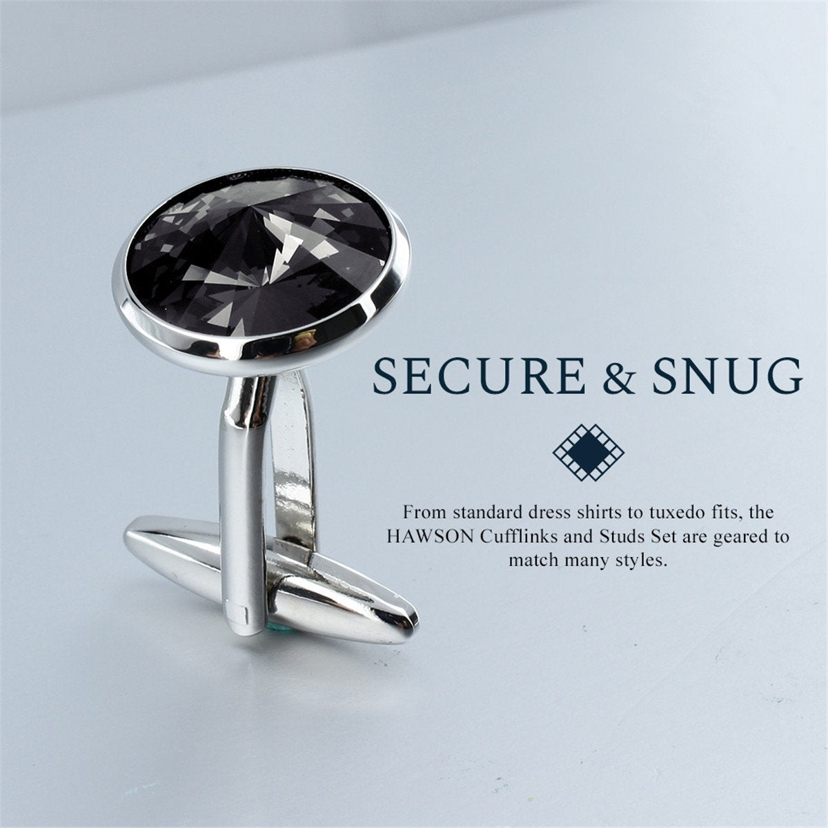 Cufflinks for Men with 4/6 pcs Shirt Studs Set, Gift Box Packed