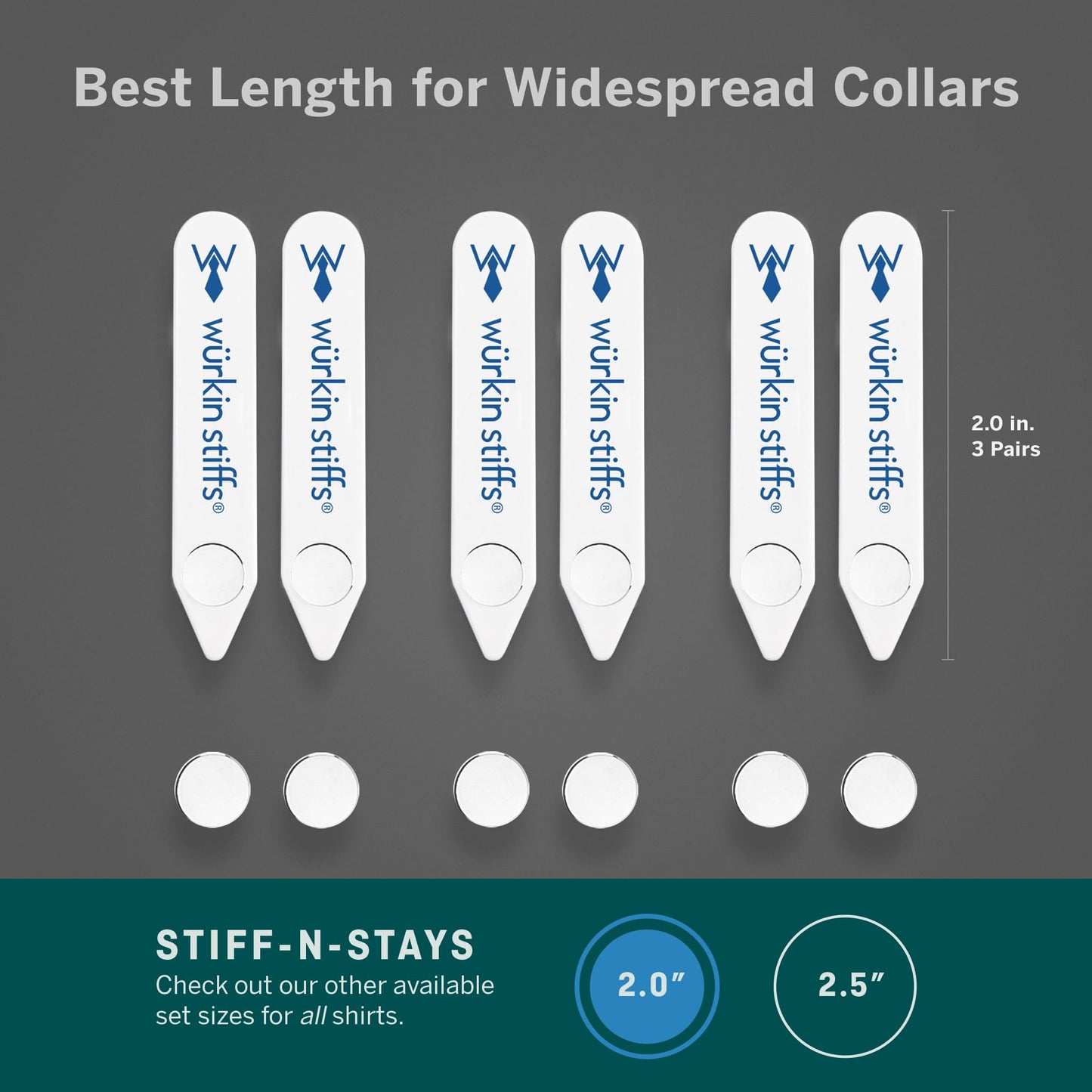 Würkin Stiffs Plastic Magnetic Collar Stays As Seen on Shark Tank | Stiff-N-Stays Collar Inserts