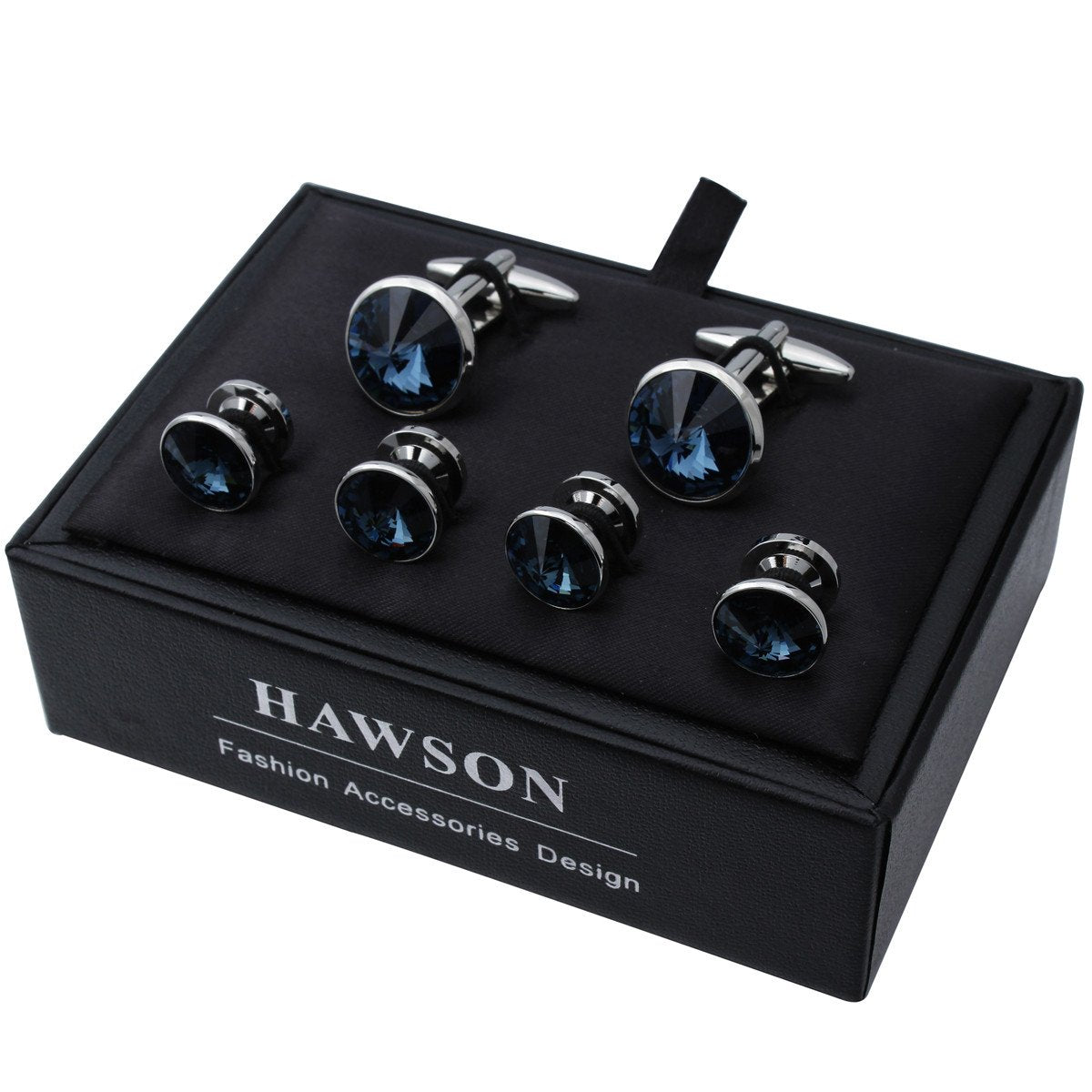 Cufflinks for Men with 4/6 pcs Shirt Studs Set, Gift Box Packed