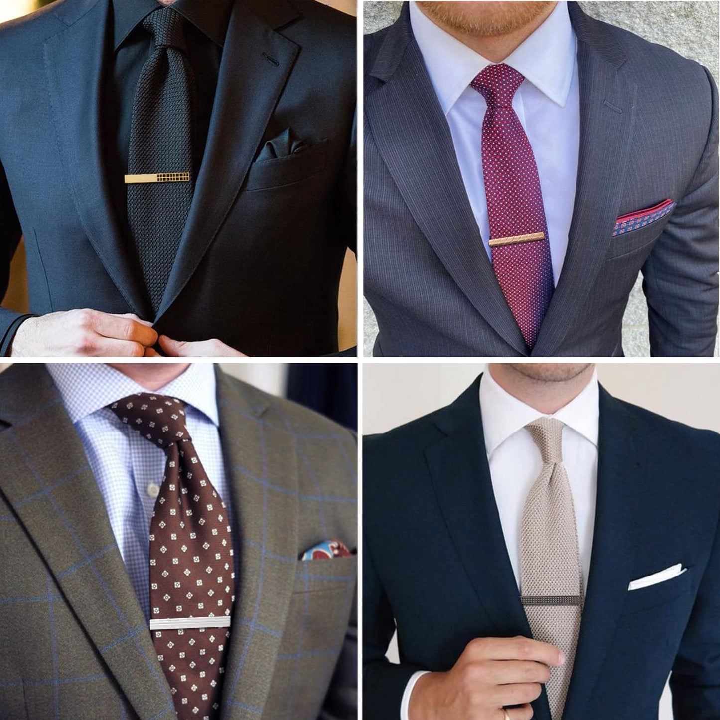 2 inch Tie Clip for Men in 1pcs/ 3pcs/4 pcs