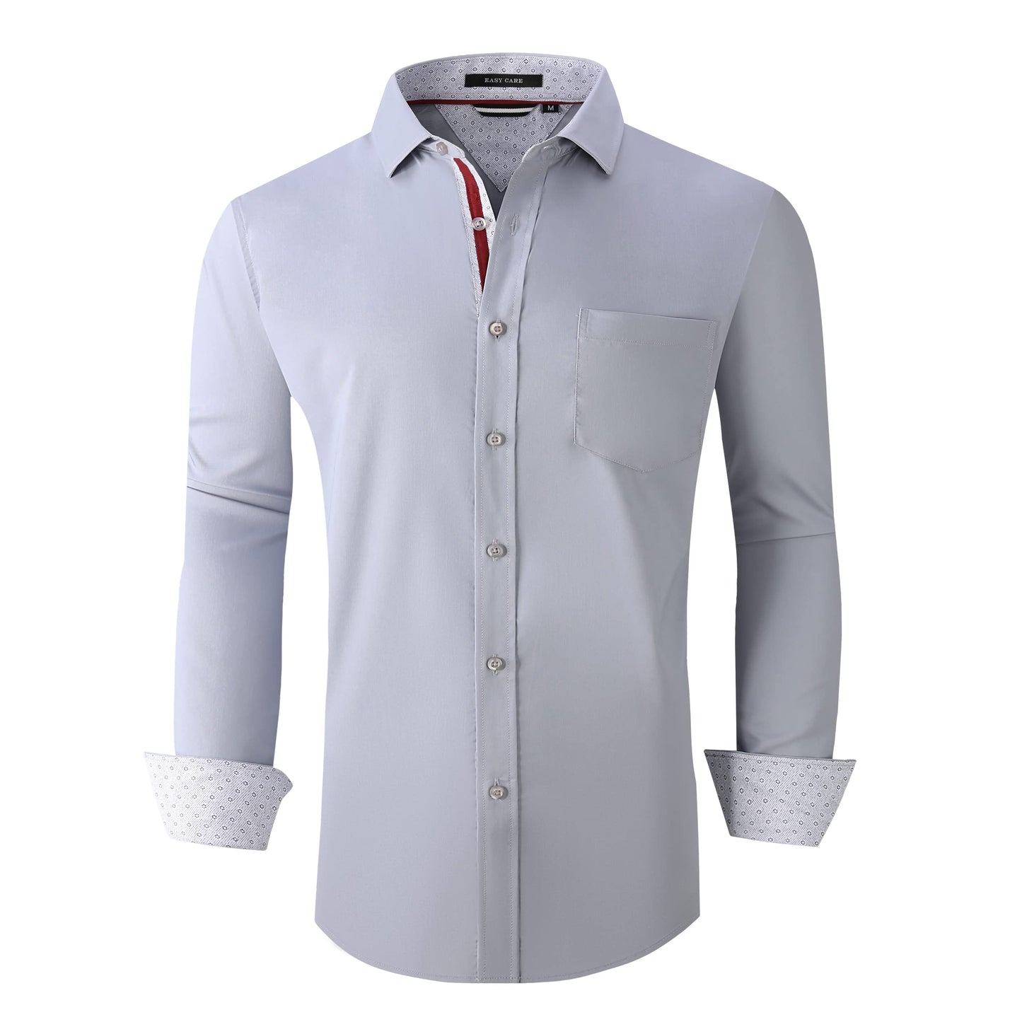 Alex Vando Mens Bamboo Dress Shirts Wrinkle Free Regular Fit Stretch Button Down Shirt