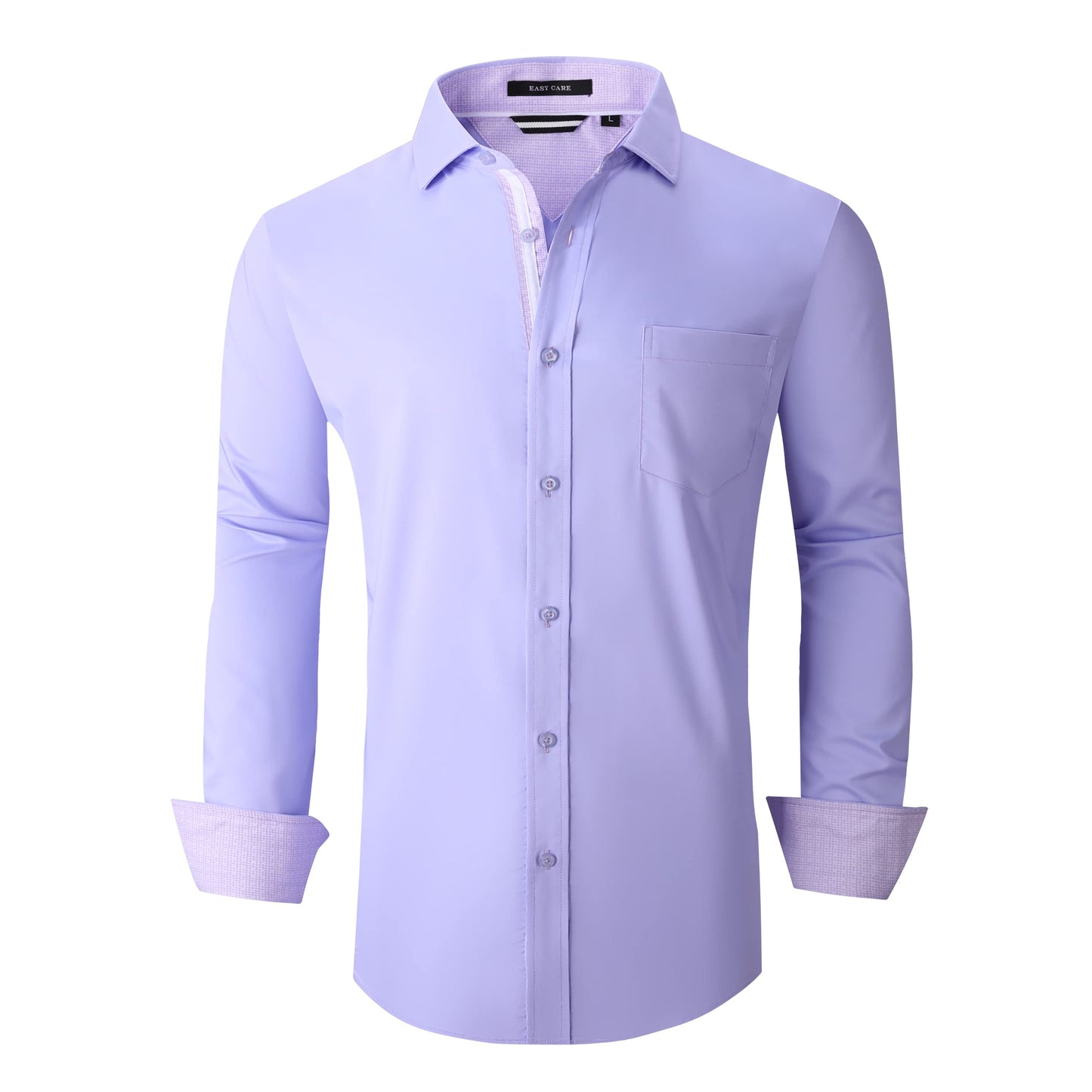 Alex Vando Mens Bamboo Dress Shirts Wrinkle Free Regular Fit Stretch Button Down Shirt