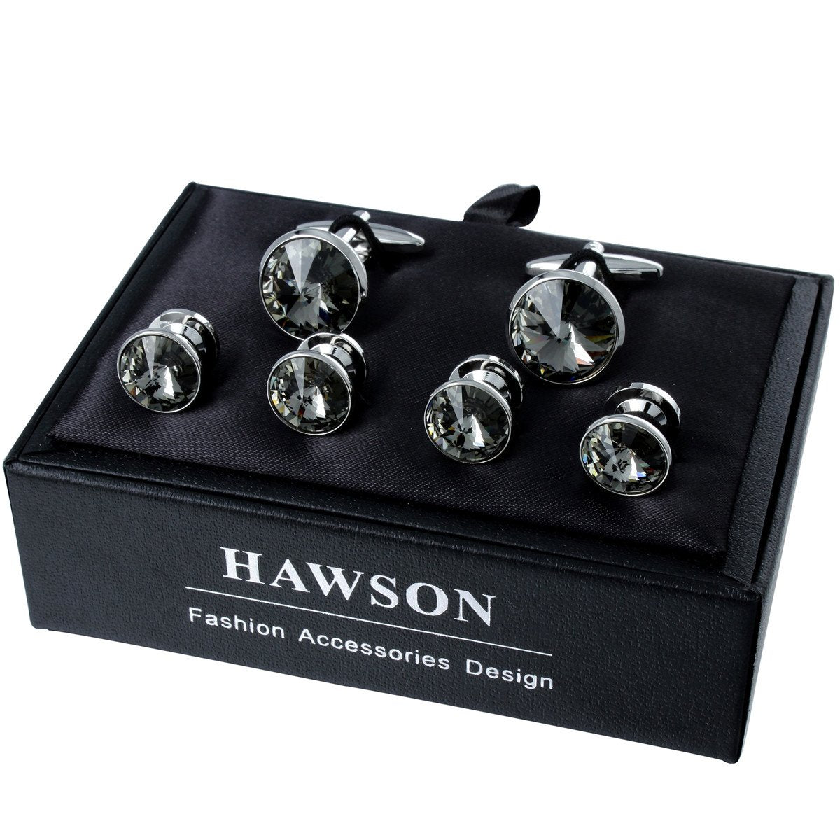 Cufflinks for Men with 4/6 pcs Shirt Studs Set, Gift Box Packed