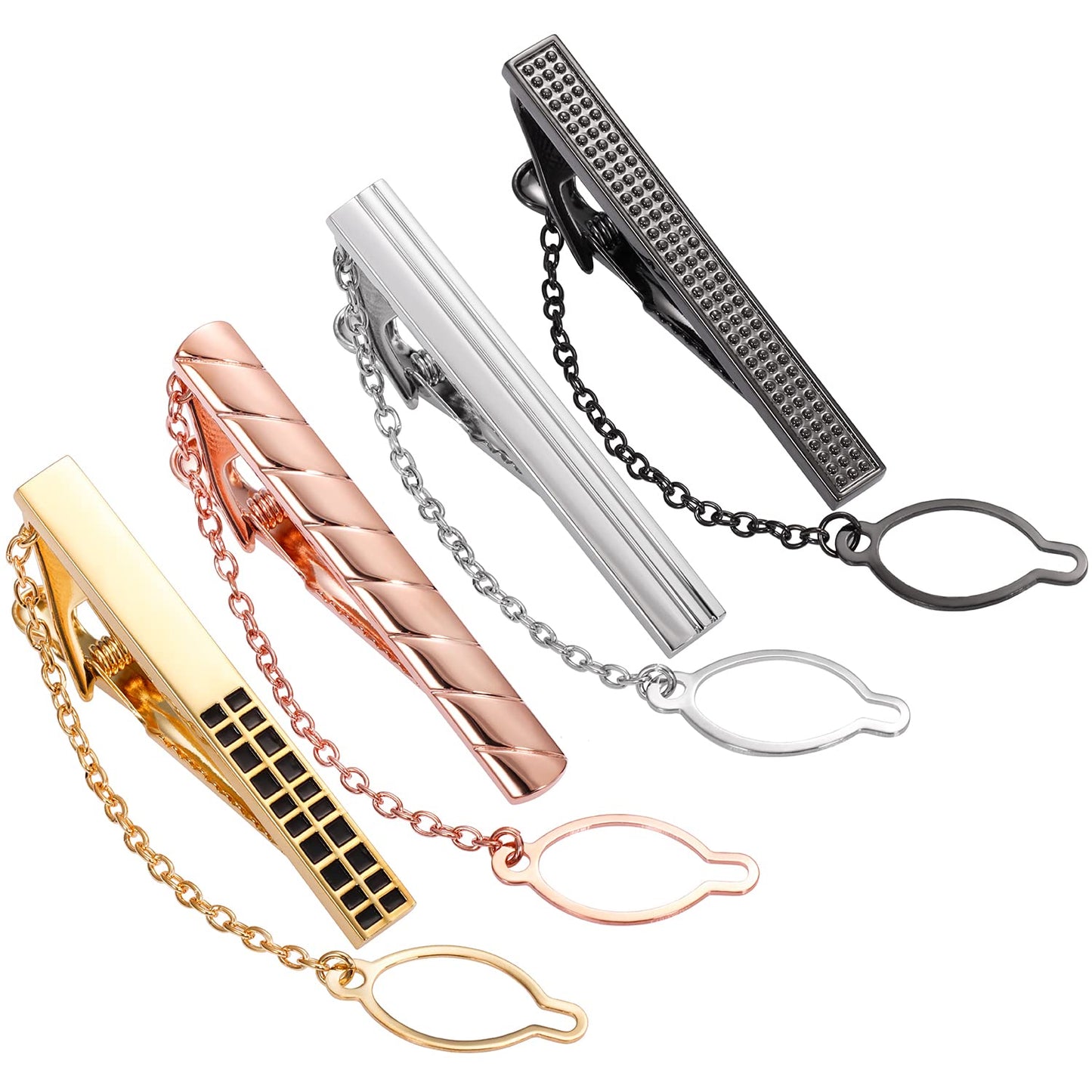 2 inch Tie Clip for Men in 1pcs/ 3pcs/4 pcs