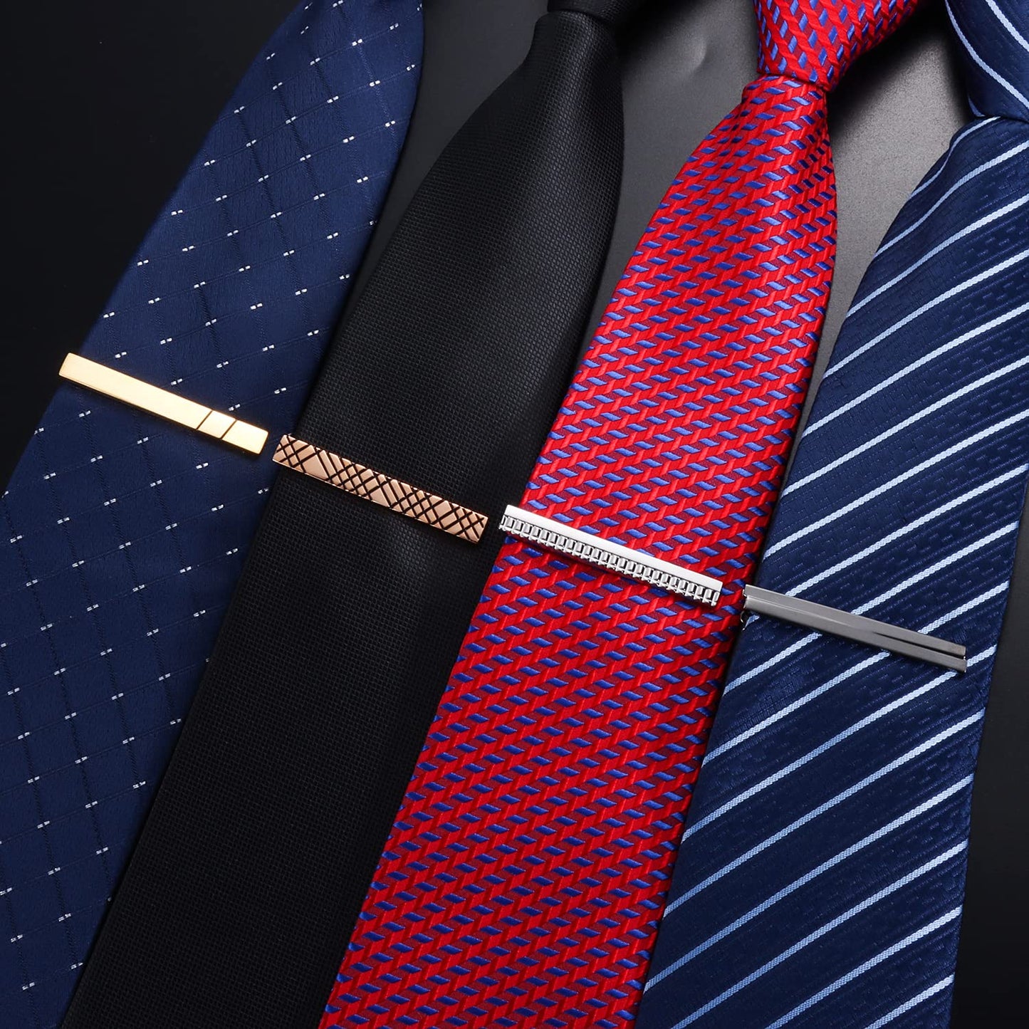 2 inch Tie Clip for Men in 1pcs/ 3pcs/4 pcs
