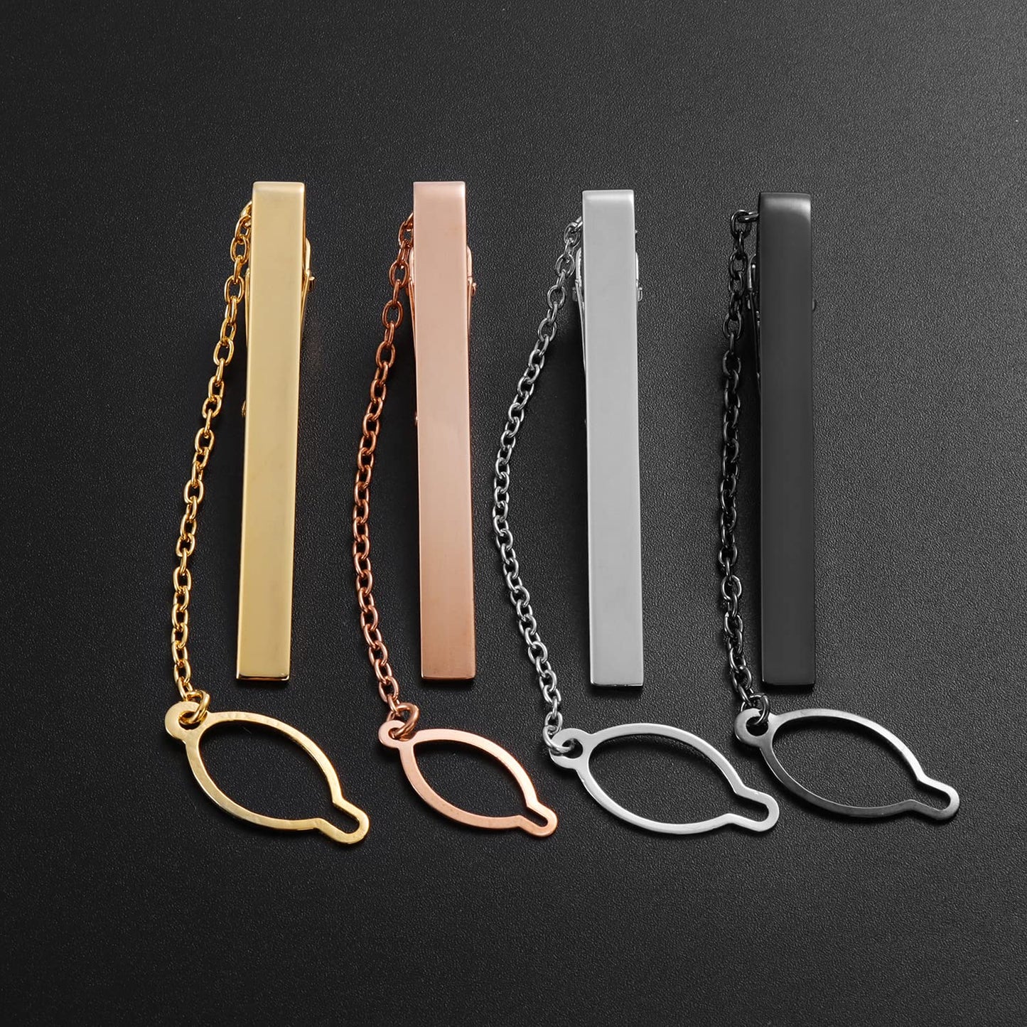 2 inch Tie Clip for Men in 1pcs/ 3pcs/4 pcs