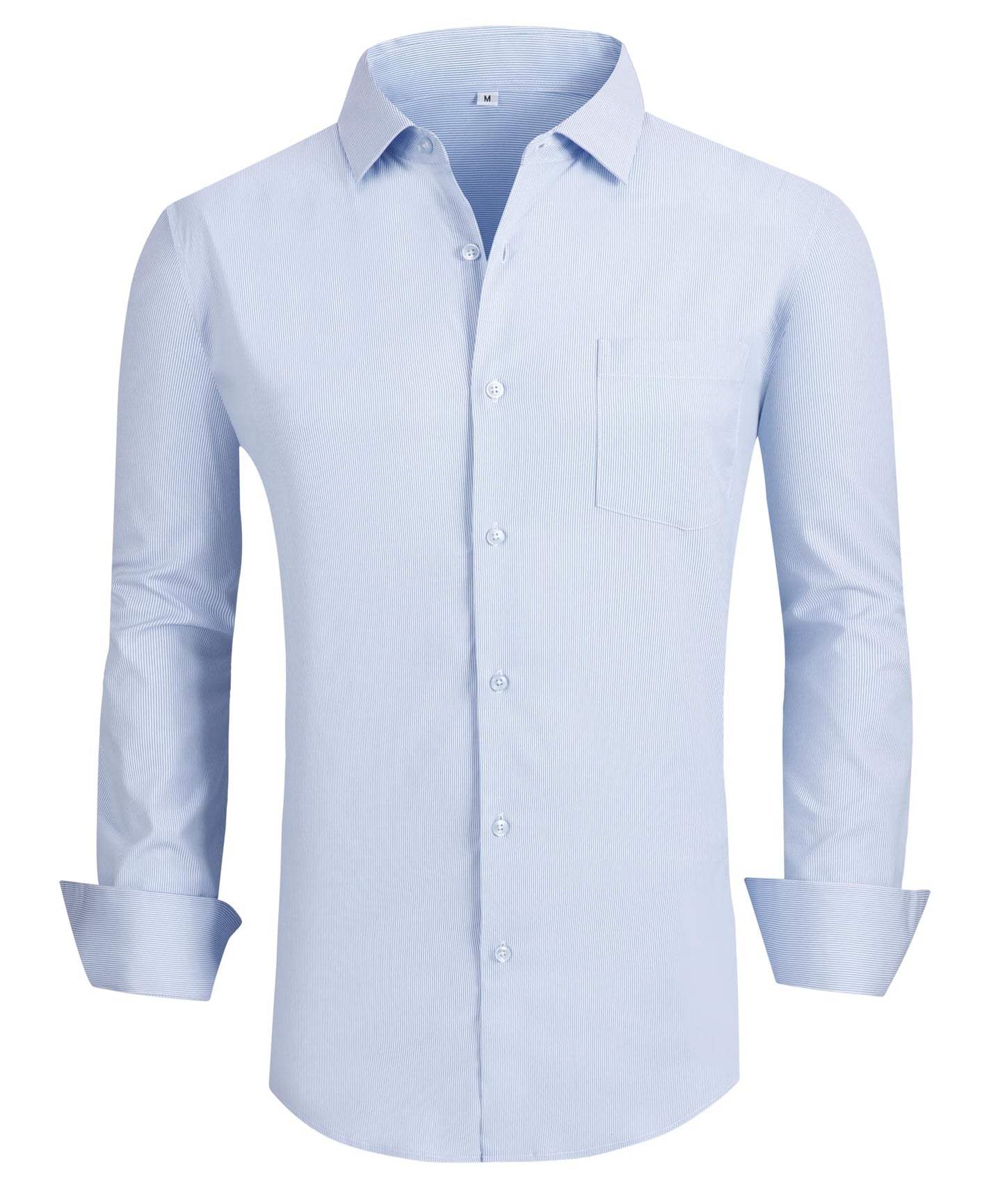 Alex Vando Mens Bamboo Dress Shirts Wrinkle Free Regular Fit Stretch Button Down Shirt