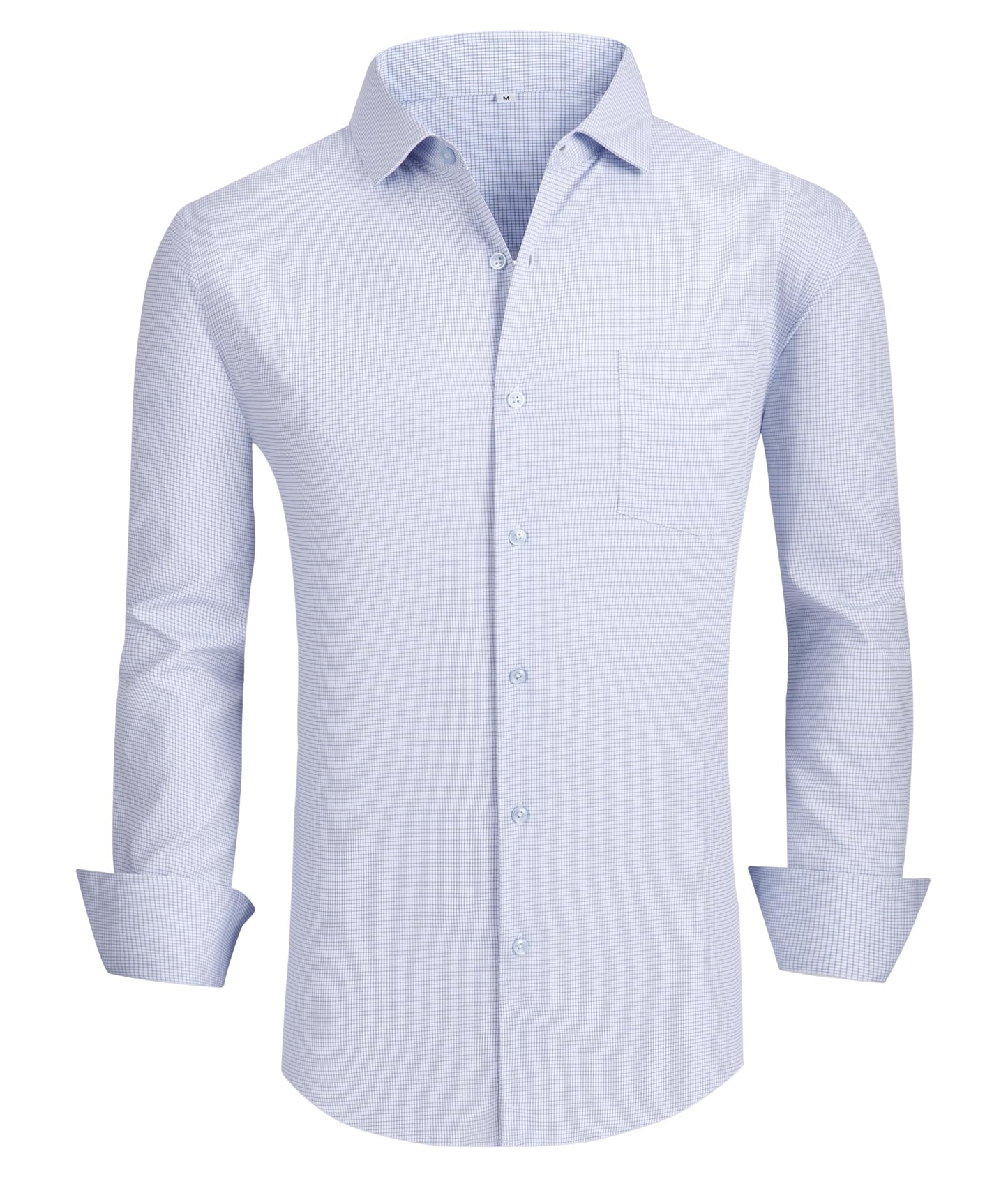 Alex Vando Mens Bamboo Dress Shirts Wrinkle Free Regular Fit Stretch Button Down Shirt