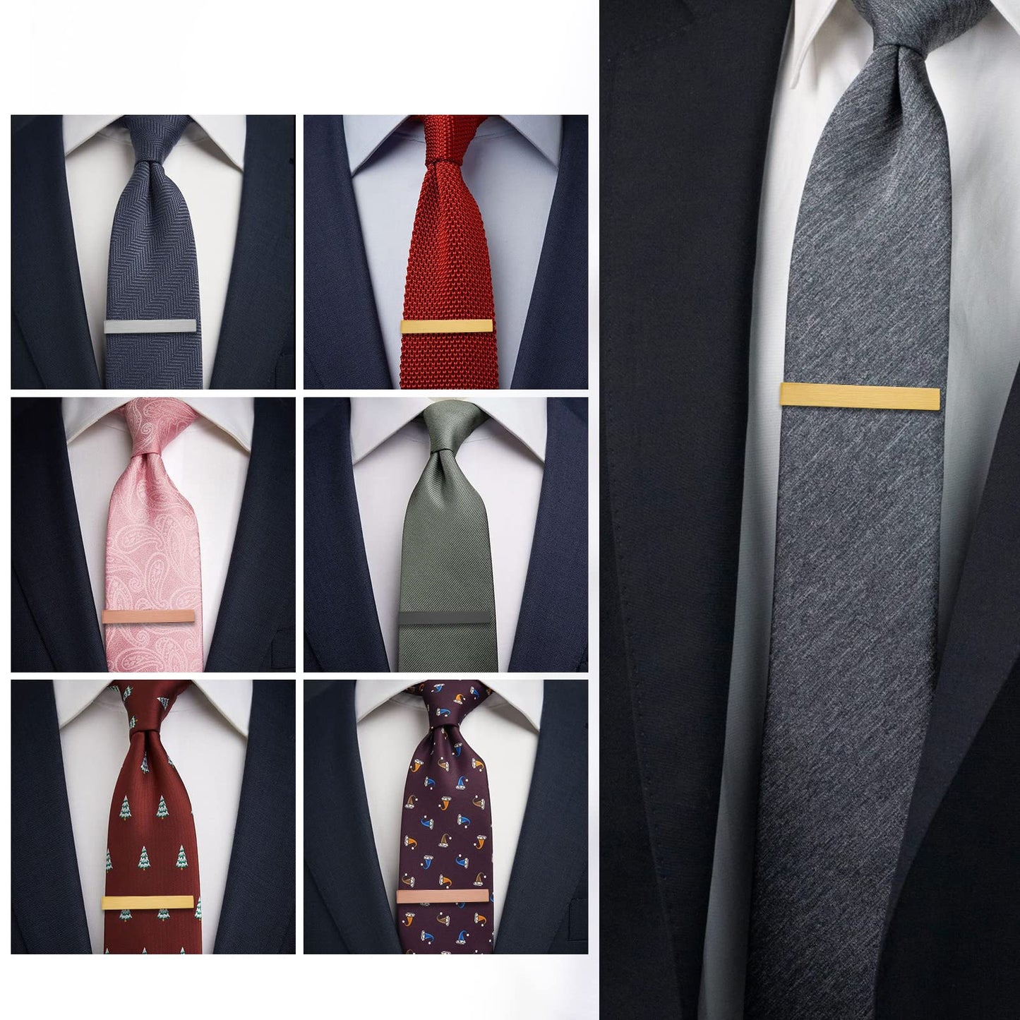 2 inch Tie Clip for Men in 1pcs/ 3pcs/4 pcs
