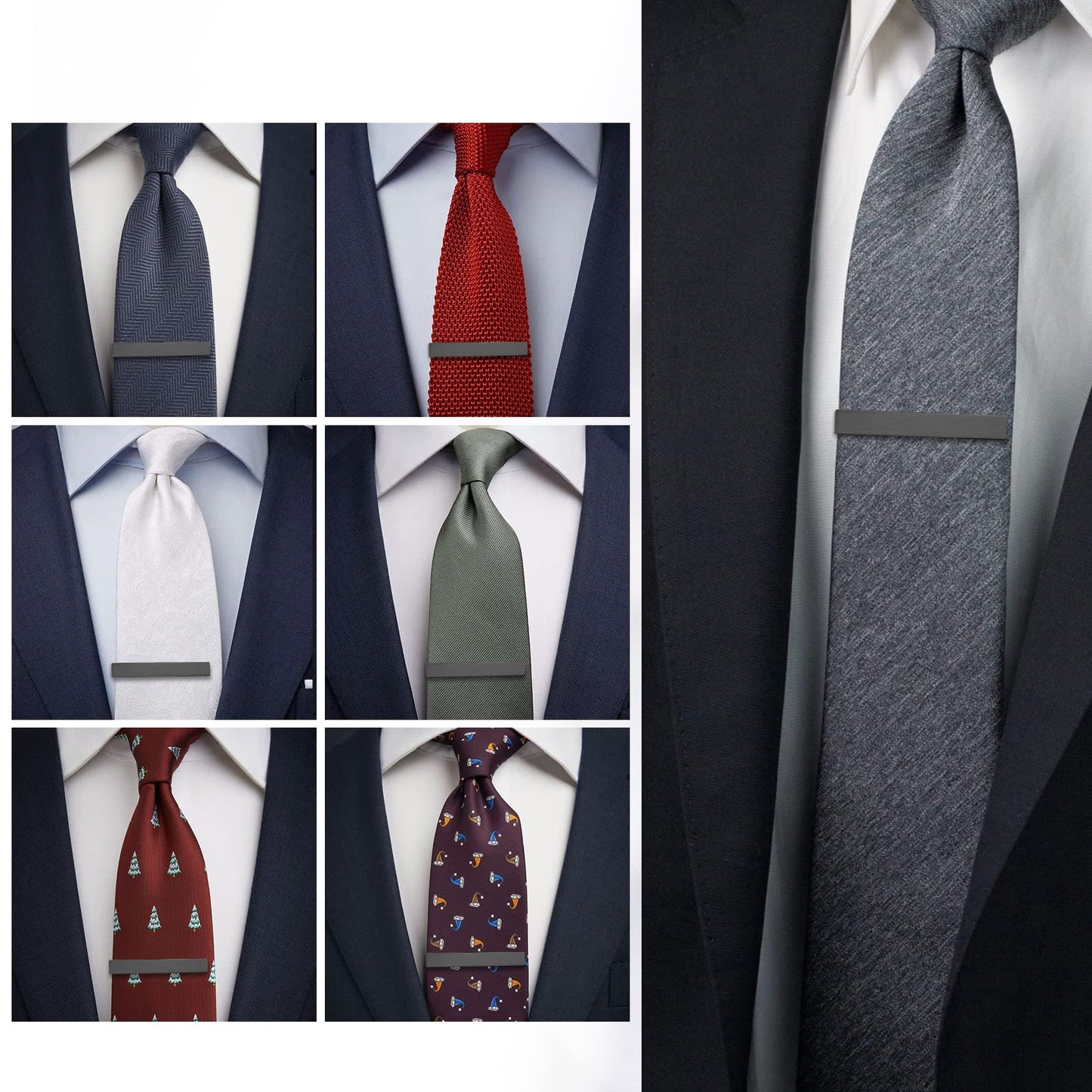 2 inch Tie Clip for Men in 1pcs/ 3pcs/4 pcs