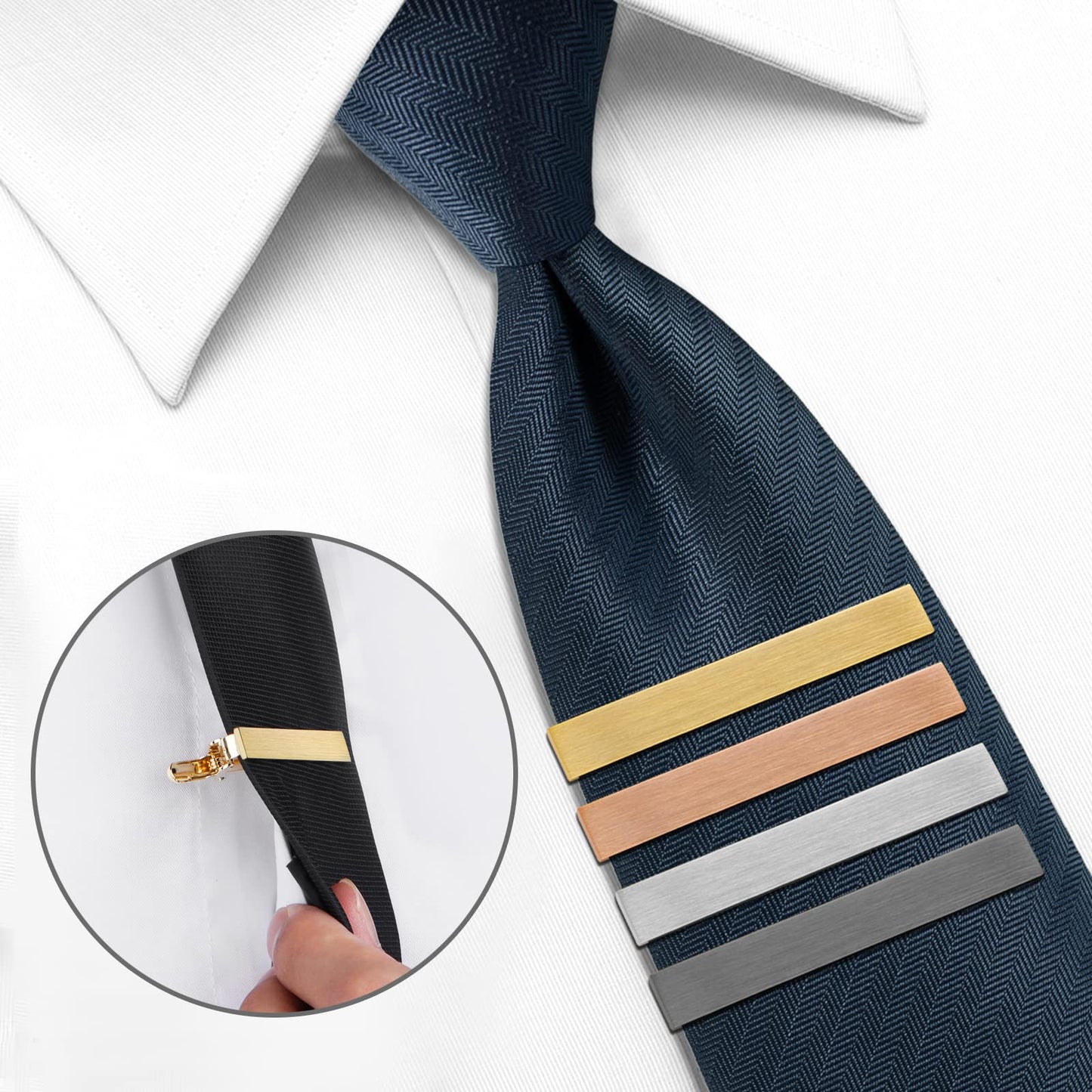 2 inch Tie Clip for Men in 1pcs/ 3pcs/4 pcs