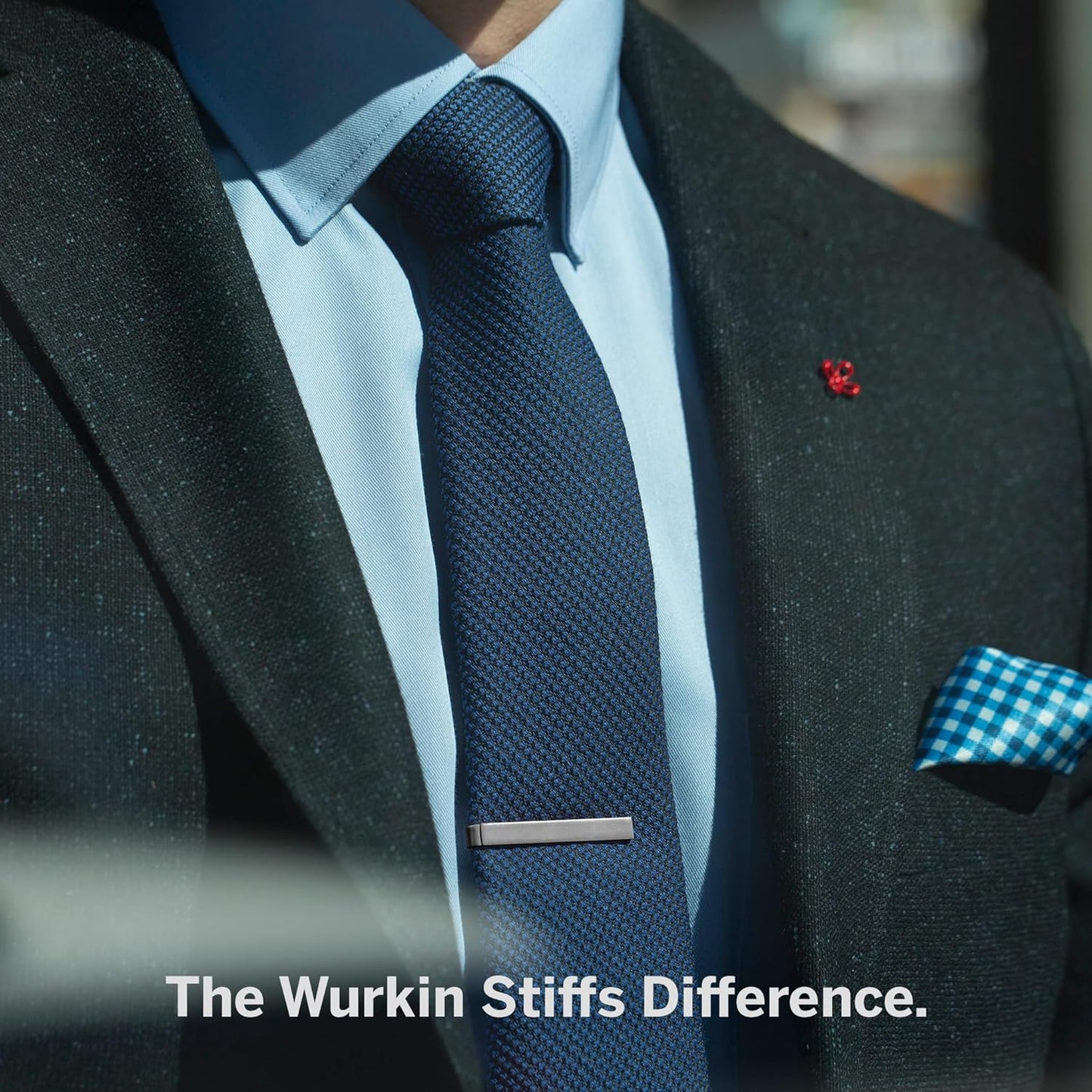 The Slim Tie Bar Clip Set by Würkin Stiffs | Set of 3 Brushed Finish Tie Clips | Includes (1) Gold, (1) Black, (1) Silver | Pack of 1.65” Long Necktie Clips | Gift for Men | As Seen on Shark Tank