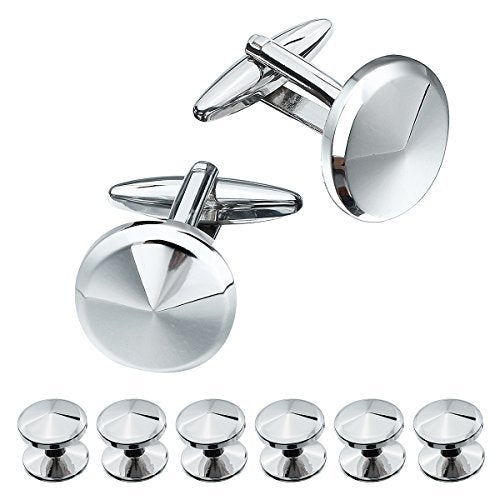 Men’s Cufflinks and Tuxedo Studs Set with Gift Box