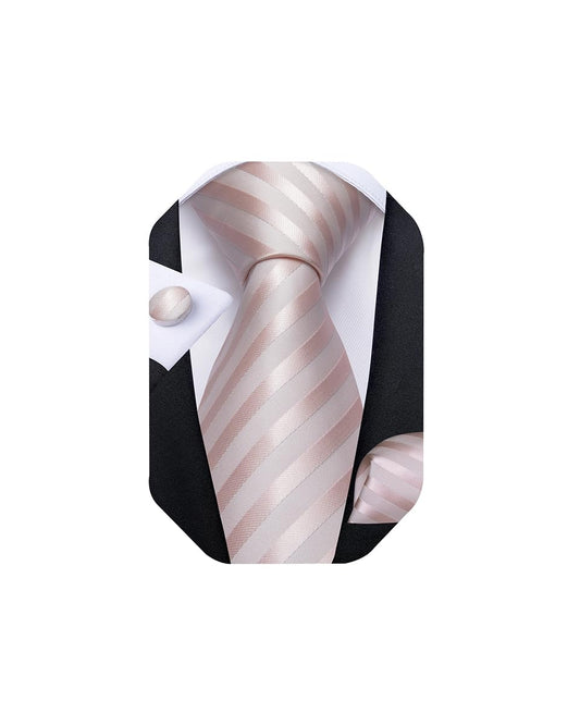 Extra Long Tie for Men Silk 63 inches XL Necktie and Pocket Suqare Cufflinks Set Mens Big and Tall Tie Wedding Party