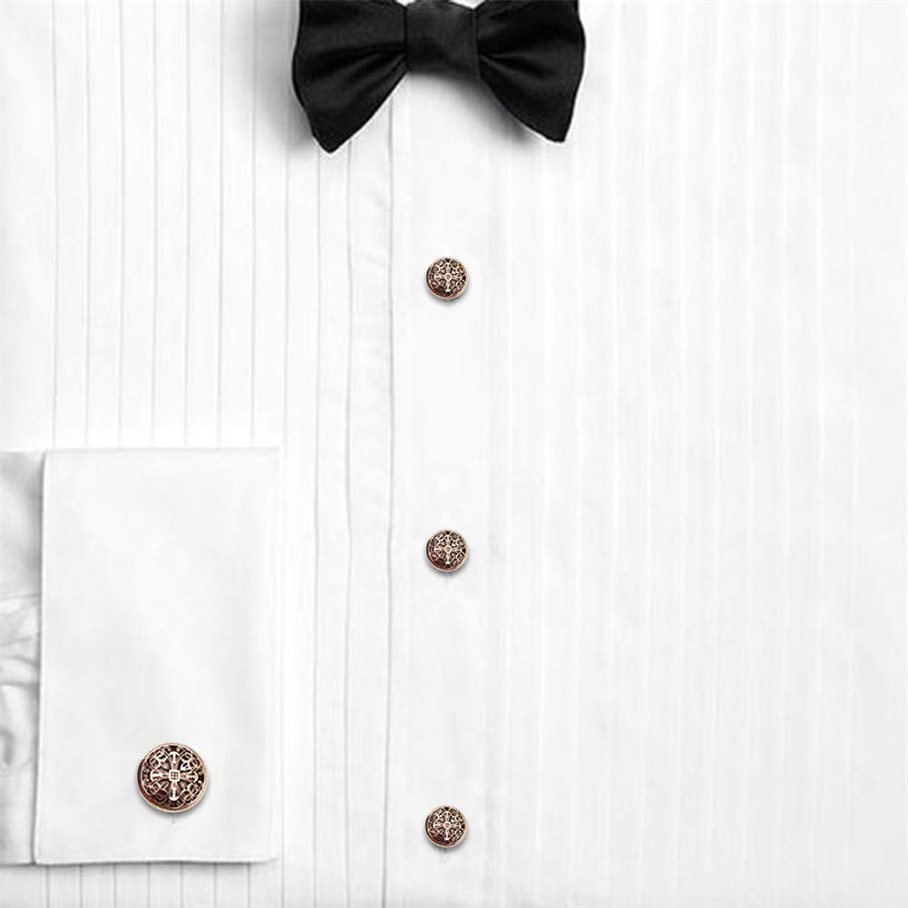 Gold Cufflinks and Tuxedo Studs for Men